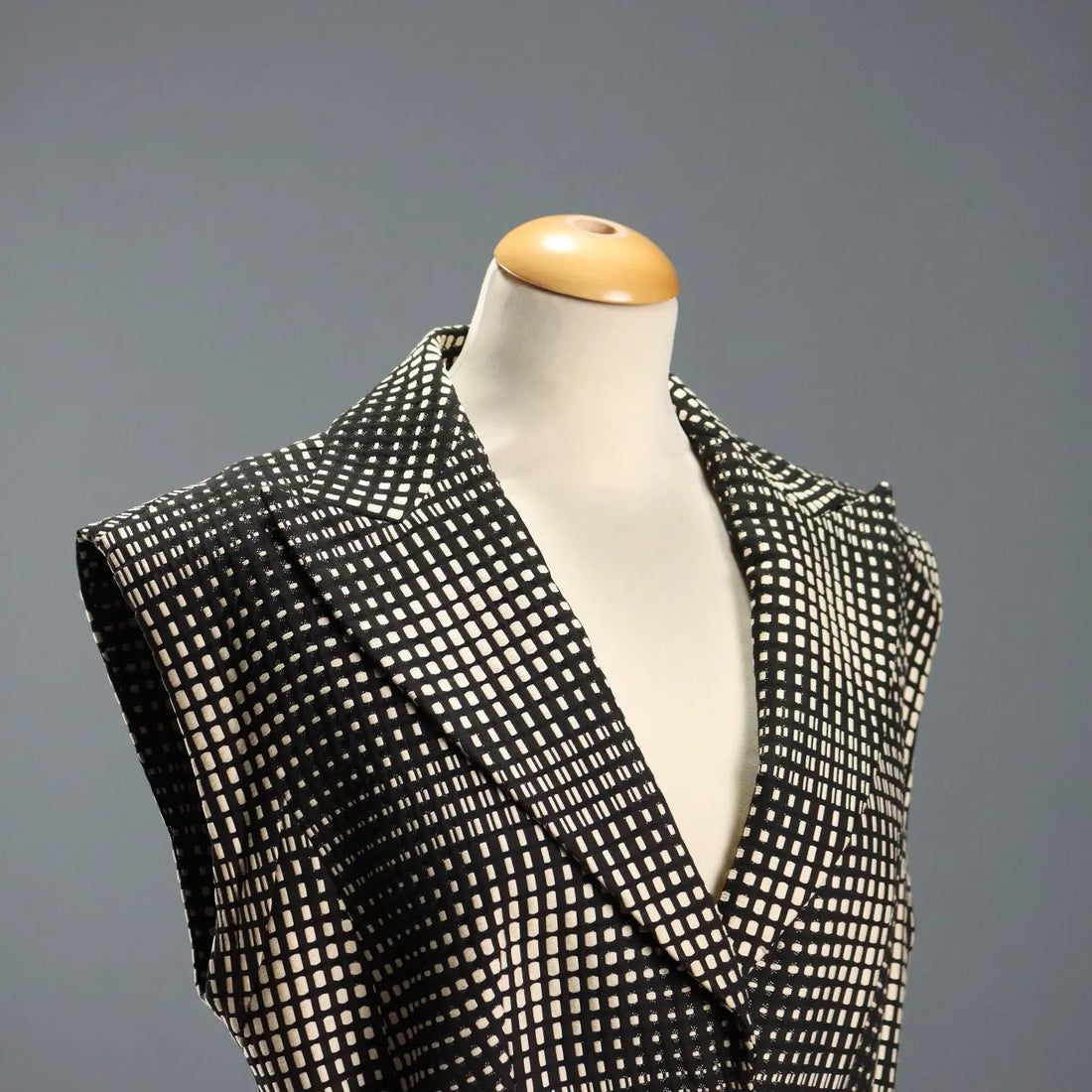 Escada Vest Geometric Print Cotton UK Size 12/14 Second Hand