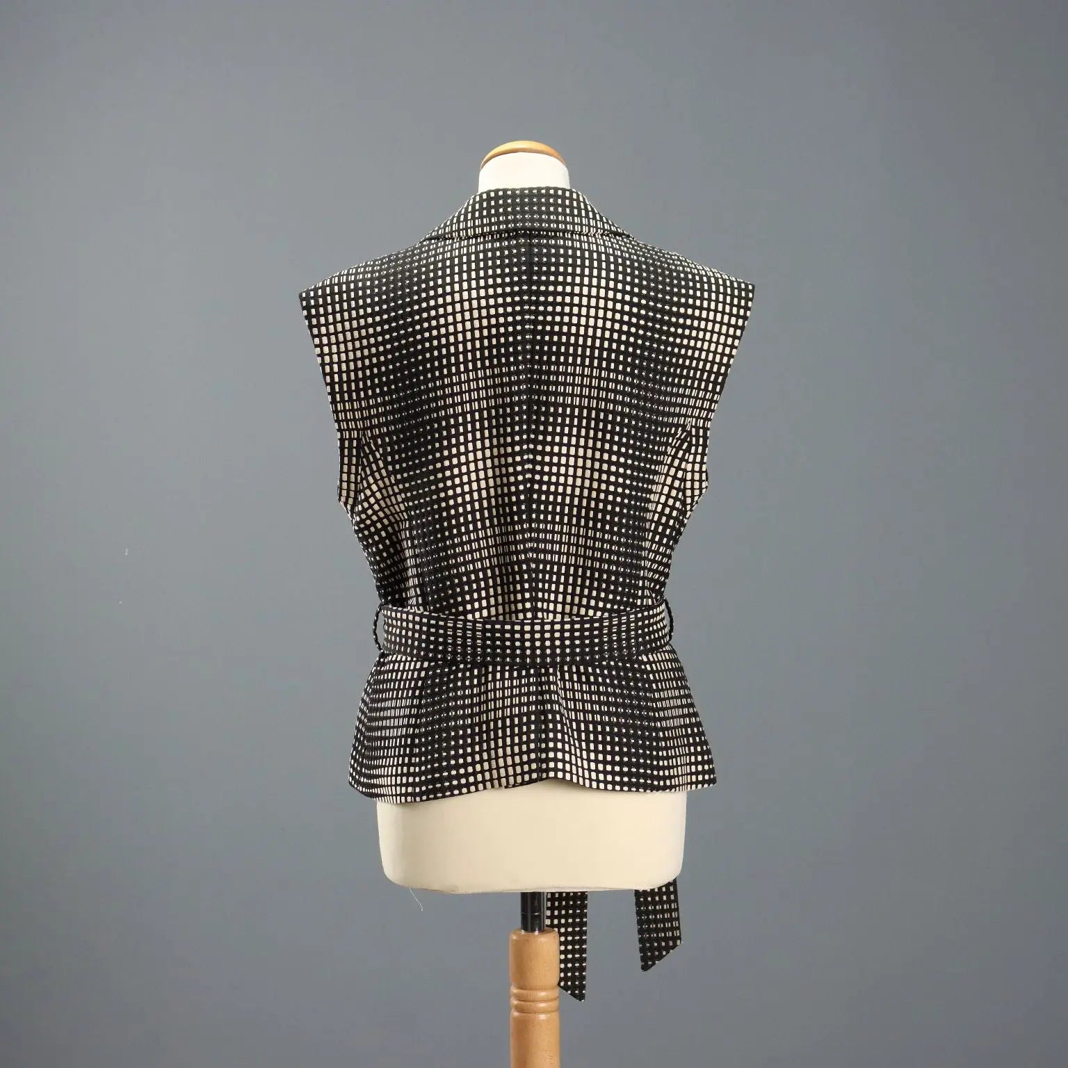 Escada Vest Geometric Print Cotton UK Size 12/14 Second Hand