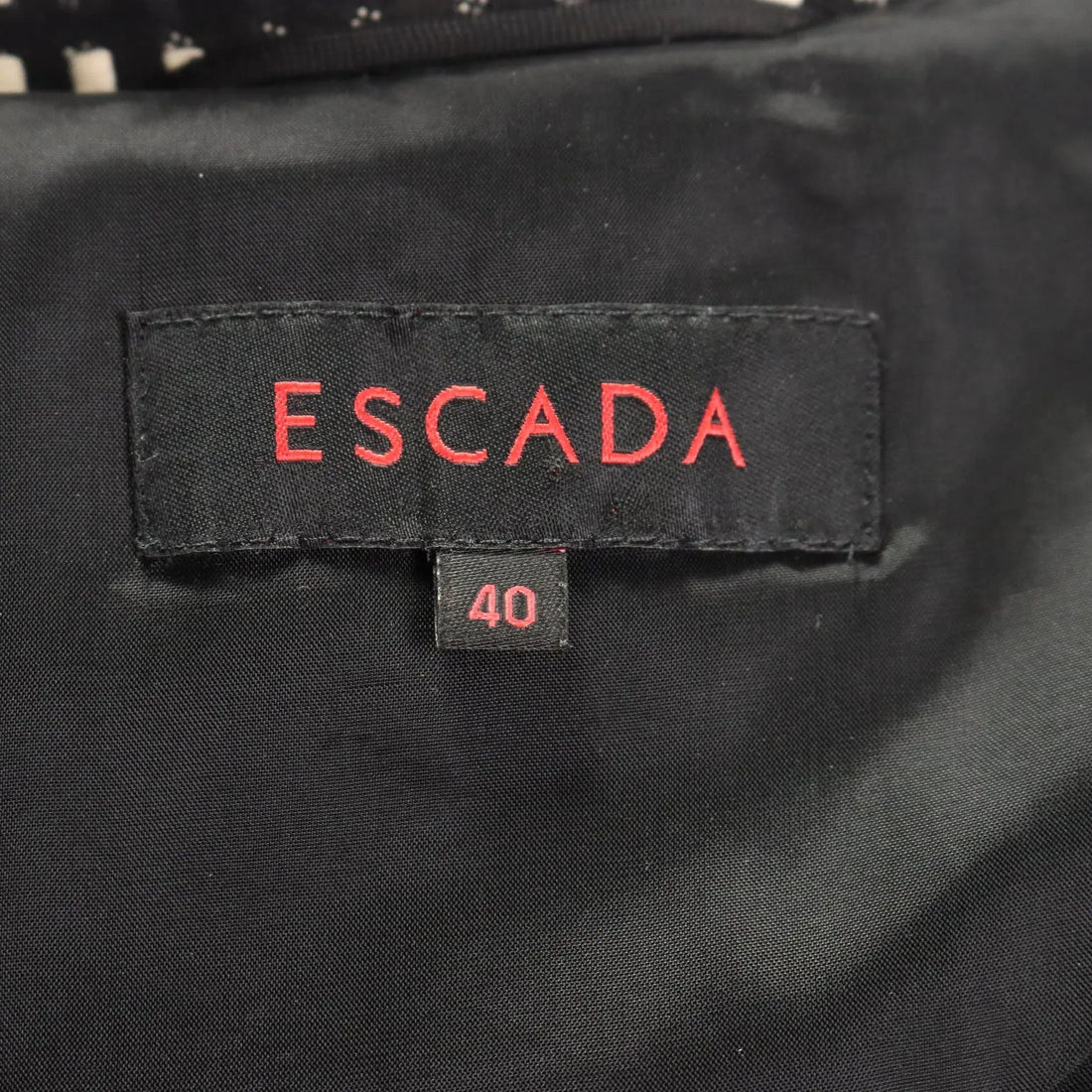 Escada Vest Geometric Print Cotton UK Size 12/14 Second Hand