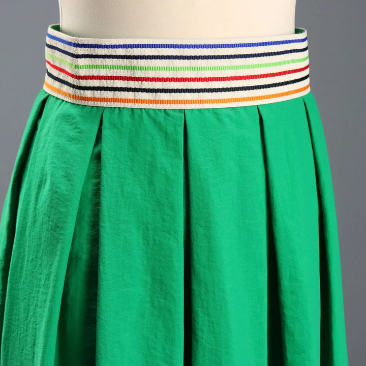 Department 5 Green Skirt Fabric UK Size 10 Italy Second Hand