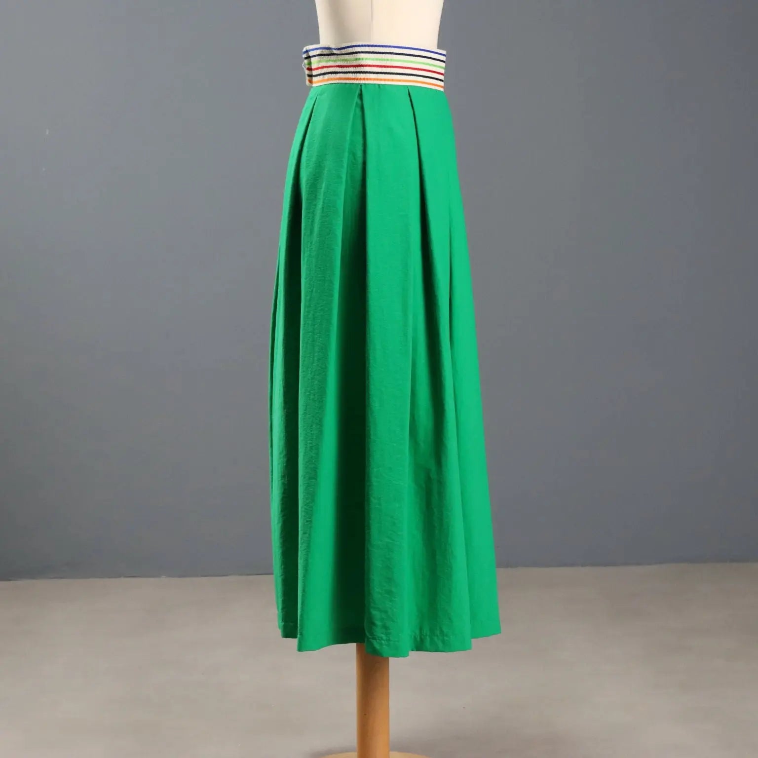 Department 5 Green Skirt Fabric UK Size 10 Italy Second Hand