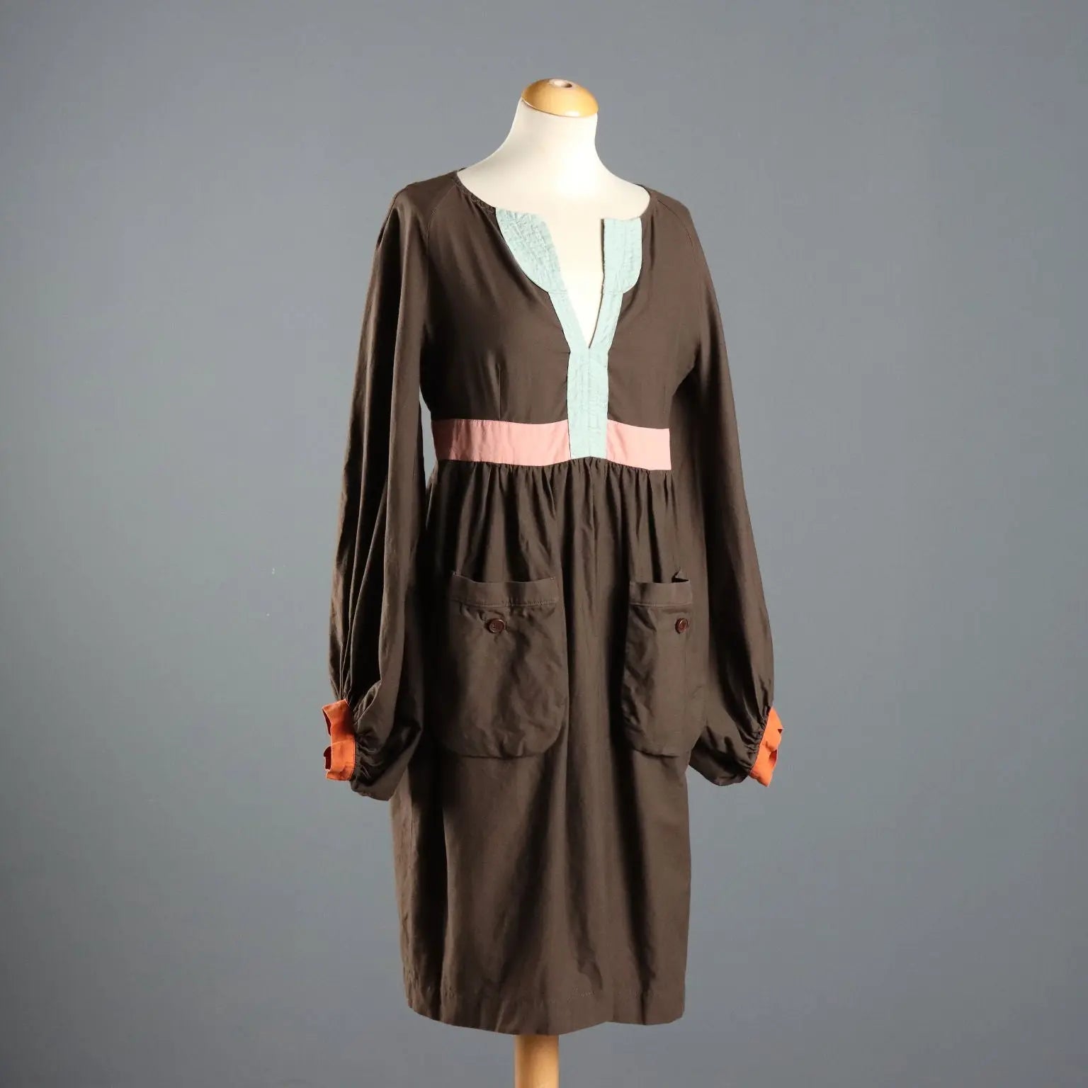 Isola Marras Midi Dress Cotton UK Size 12 Second Hand Italy