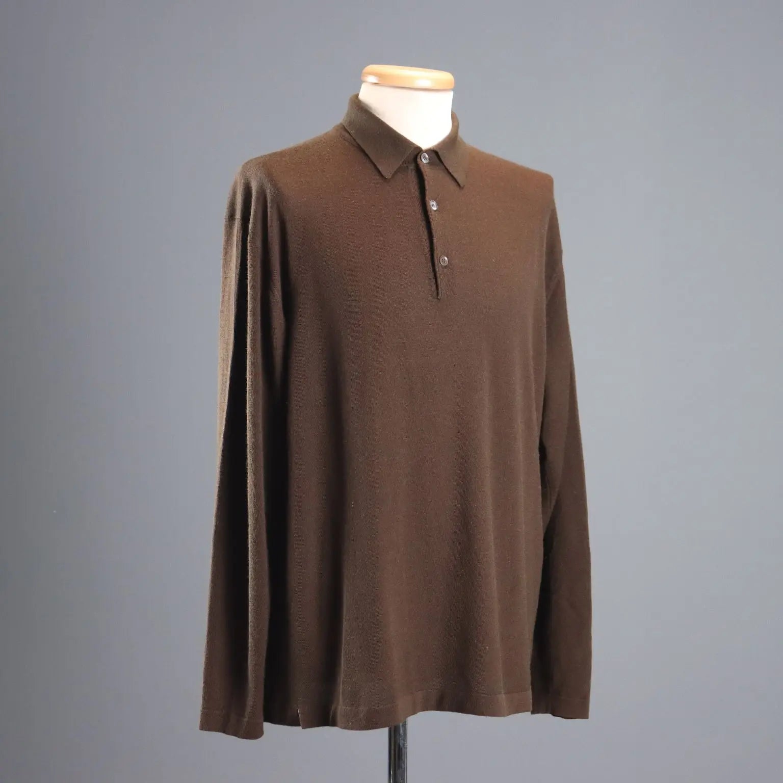 Loro Piana Men's Polo Brown Cashmere Silk UK Size 44 Second Hand - UK Size 44 | Clothing & House Linens | Second hand