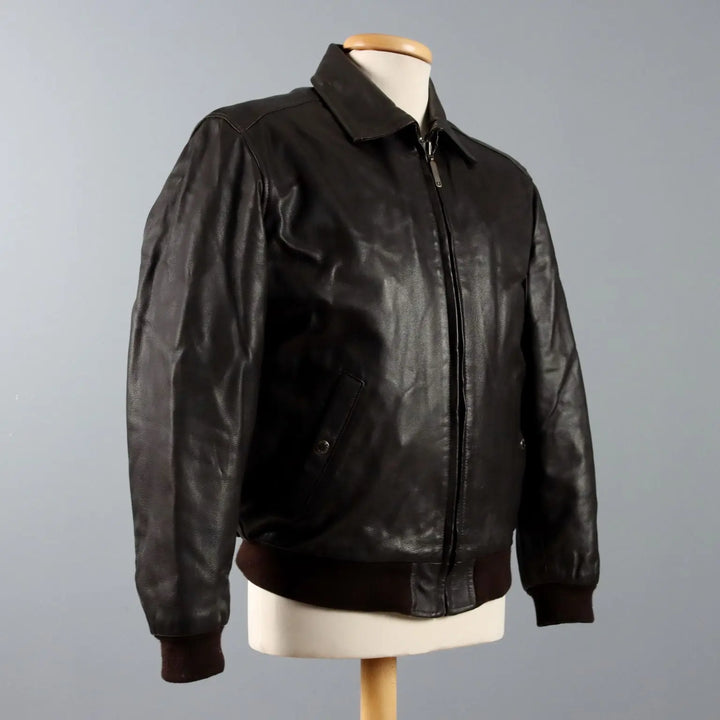 Chevignon Men's Jacket Leather Poliammide UK Size 38 Second Hand