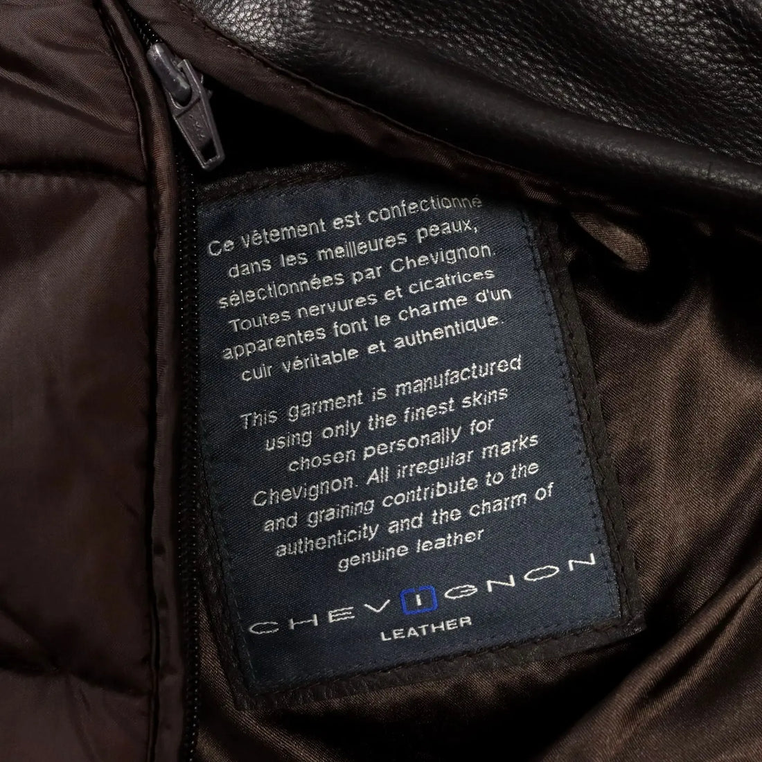 Chevignon Men's Jacket Leather Poliammide UK Size 38 Second Hand