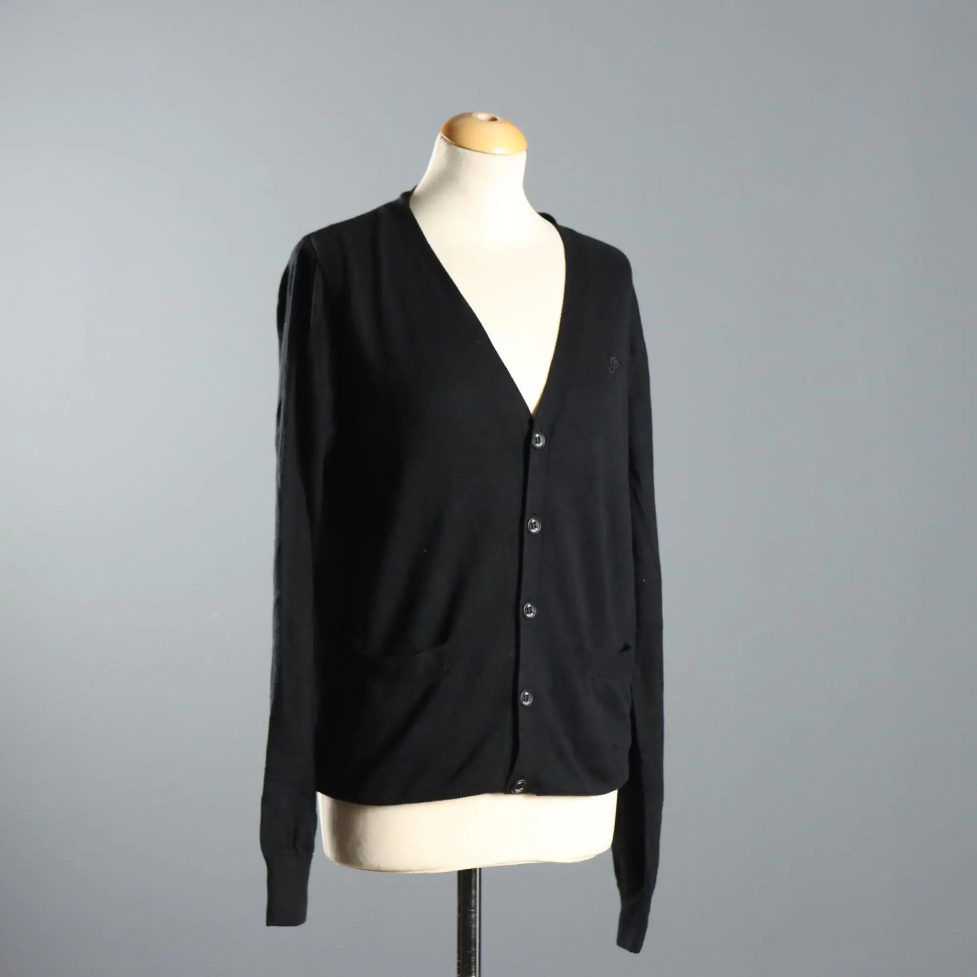 Fay Men's Black Cashmere Blend Cardigan UK Size 40 Second Hand