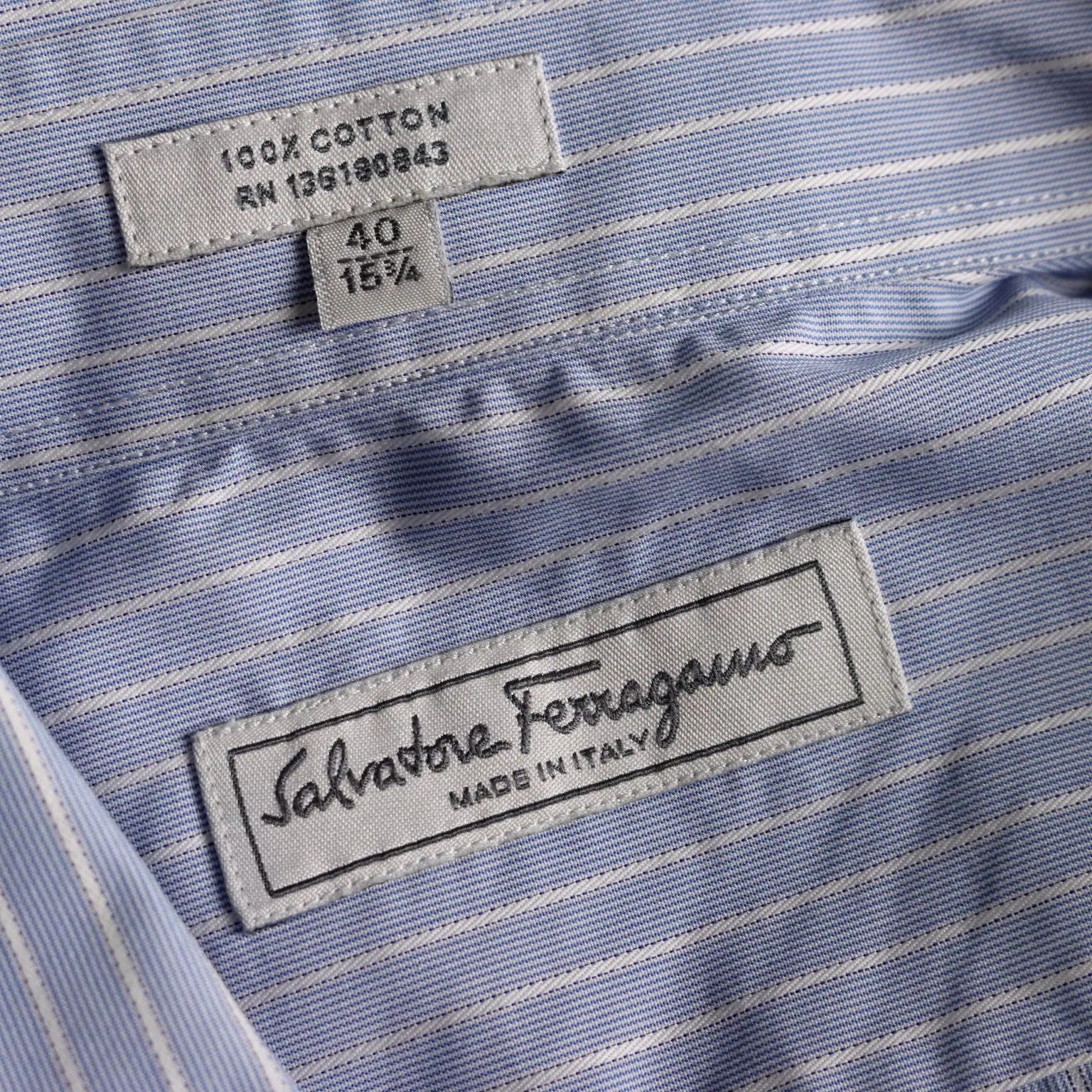 Ferragamo Men's Striped Shirt Cotton UK Size 38/40 Second Hand - UK Size 38/40 | Clothing & House Linens | Second hand