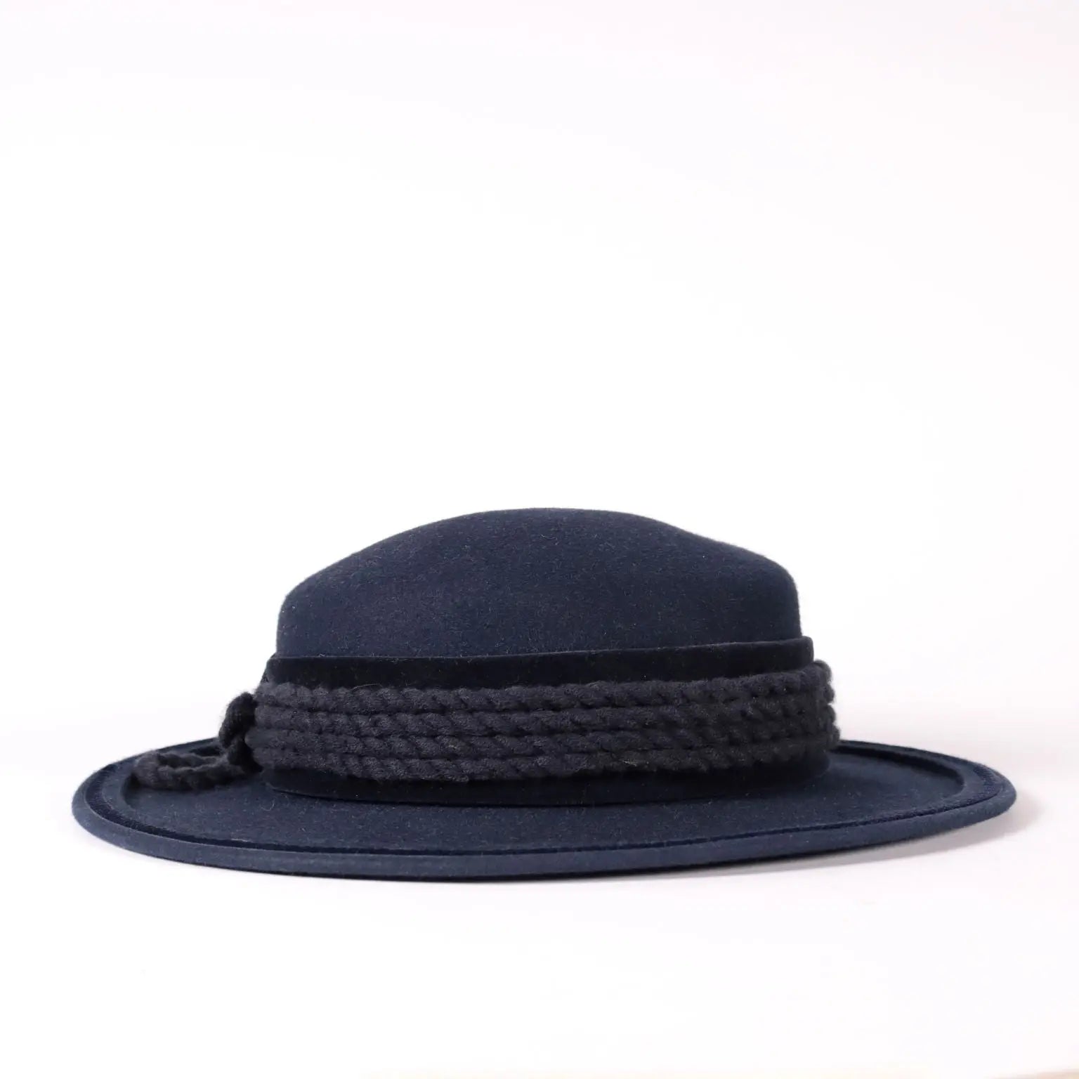 Vintage Women's Hat Blue Felt 1960s 1970s | Clothing & House Linens | Vintage