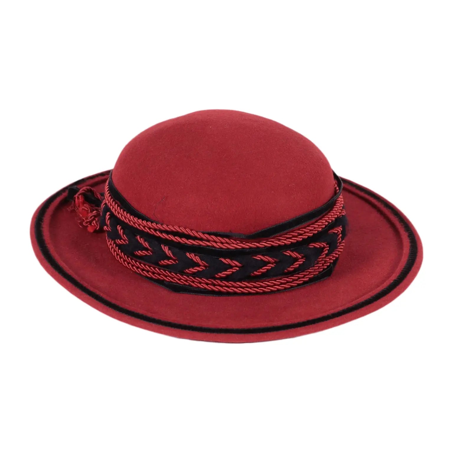 Vintage Women's Hat Red Felt Milan Italy 1960s 1970s | Clothing & House Linens | Vintage
