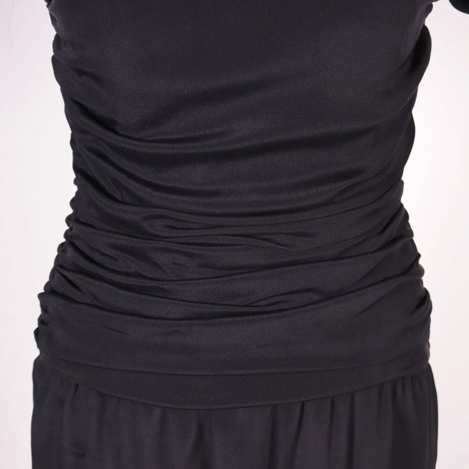 Vintage Max Mara Balck Dress Silk Italy 1980s-1990s - Size UK 10 | Clothing & House Linens | Vintage
