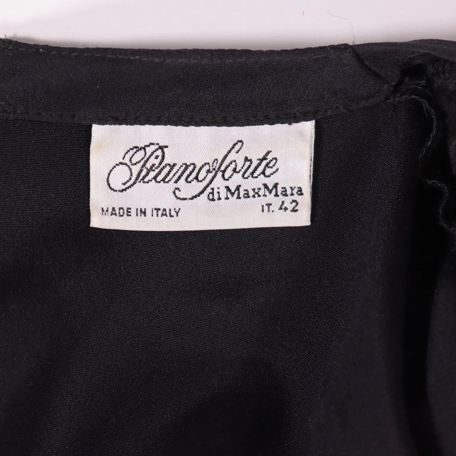 Vintage Max Mara Balck Dress Silk Italy 1980s-1990s - Size UK 10 | Clothing & House Linens | Vintage