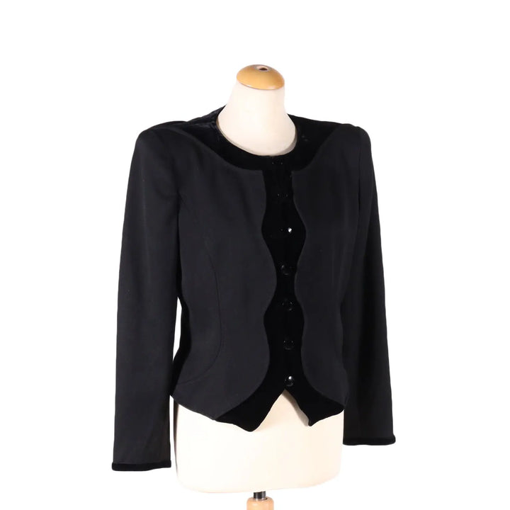 Vintage Ungaro Jacket Velvet Size 10 Wool France 1980s - Size L | Clothing & House Linens | Vintage