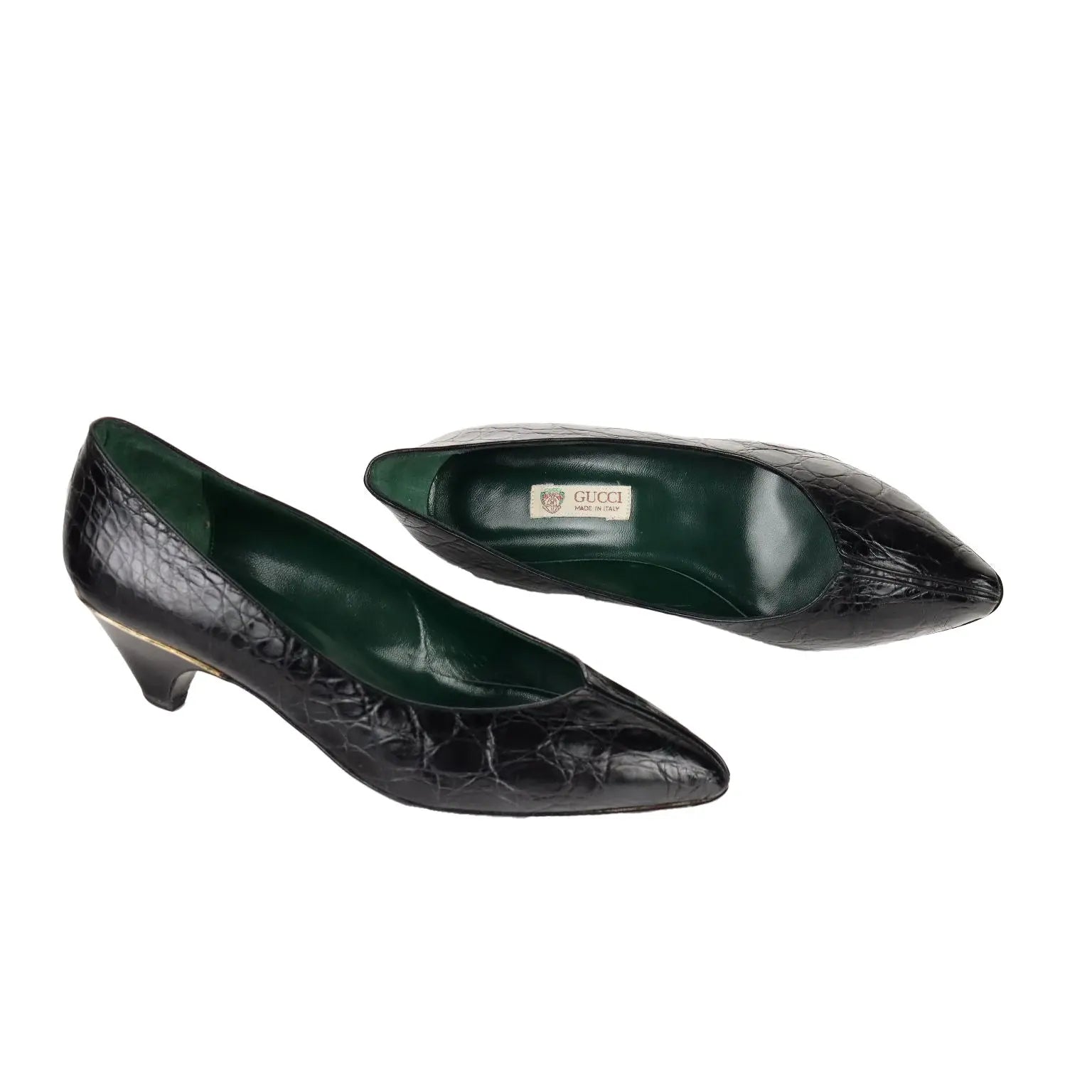 Vintage Gucci Shoes Leather N. 9 Italy 1980s-1990s - Size N. 6 | Clothing & House Linens | Vintage