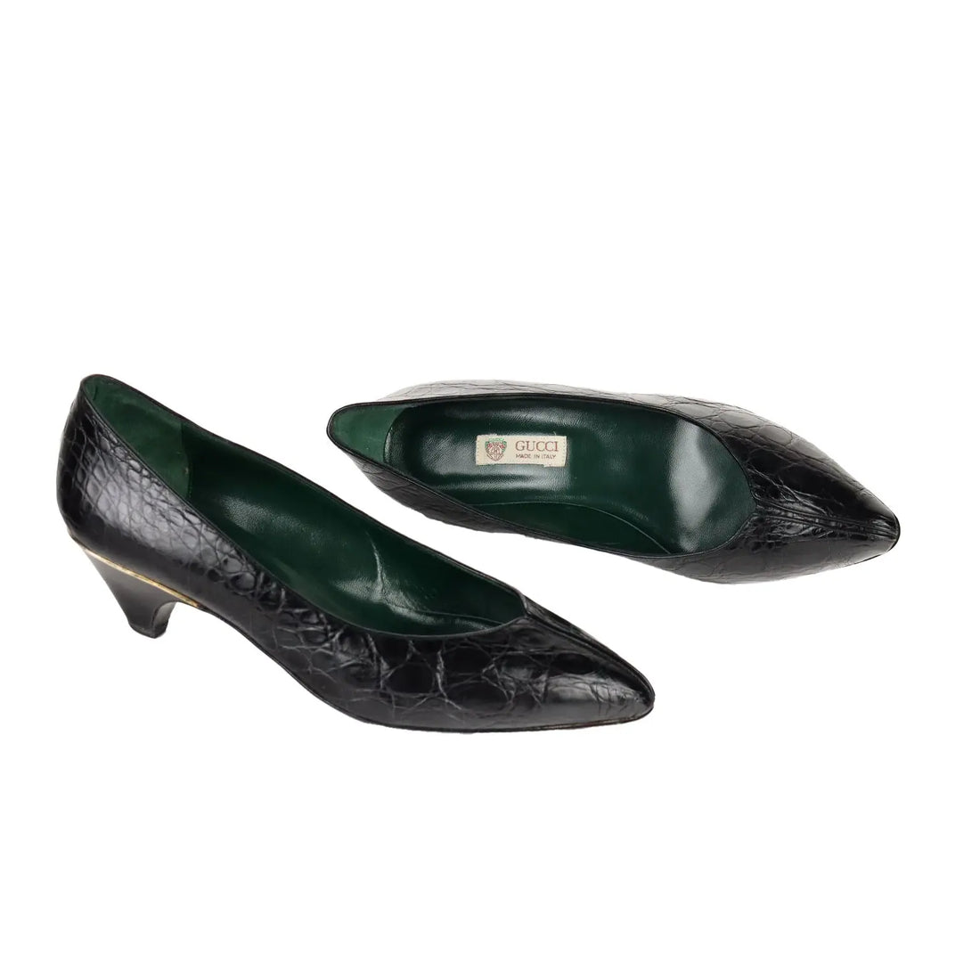 Vintage Gucci Shoes Leather N. 9 Italy 1980s-1990s - Size N. 6 | Clothing & House Linens | Vintage