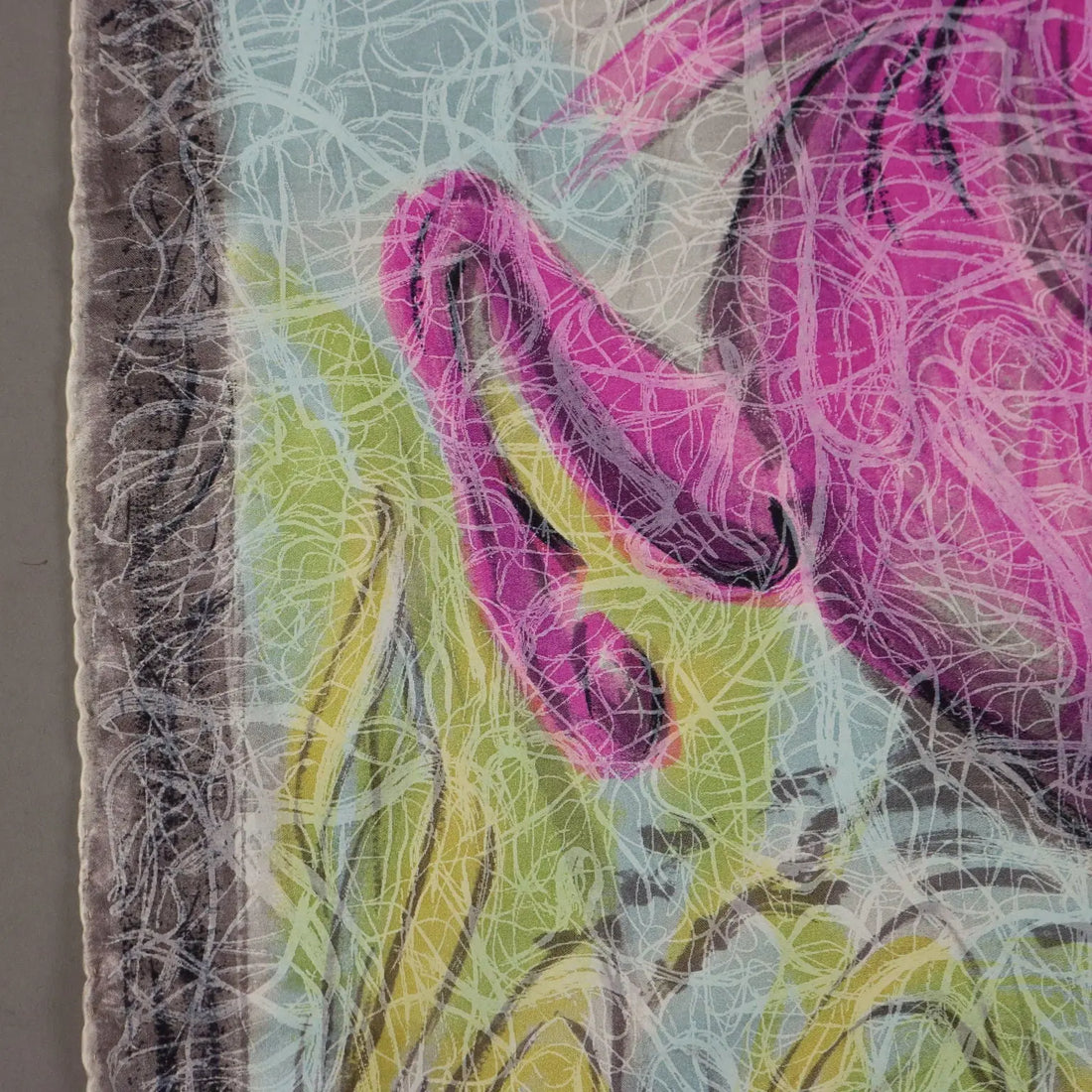 Vintage Scarf Aligo Sassu Coloured Silk Horses Italy | Clothing & House Linens | Vintage