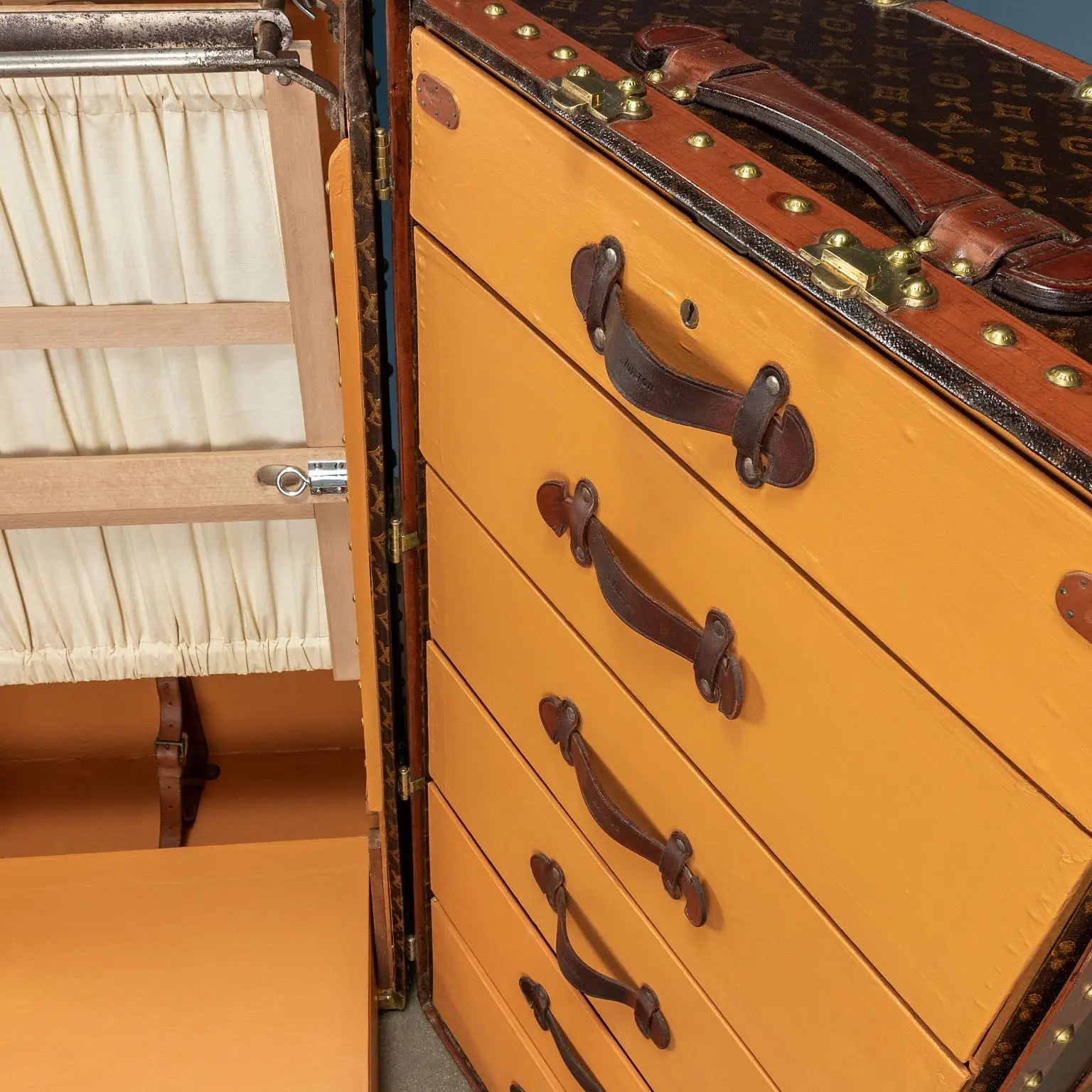 Louis Vuitton Malle Armoire Trunk Leather France 1935 ca. - 1935 ca. | Clothing & House Linens  Vintage