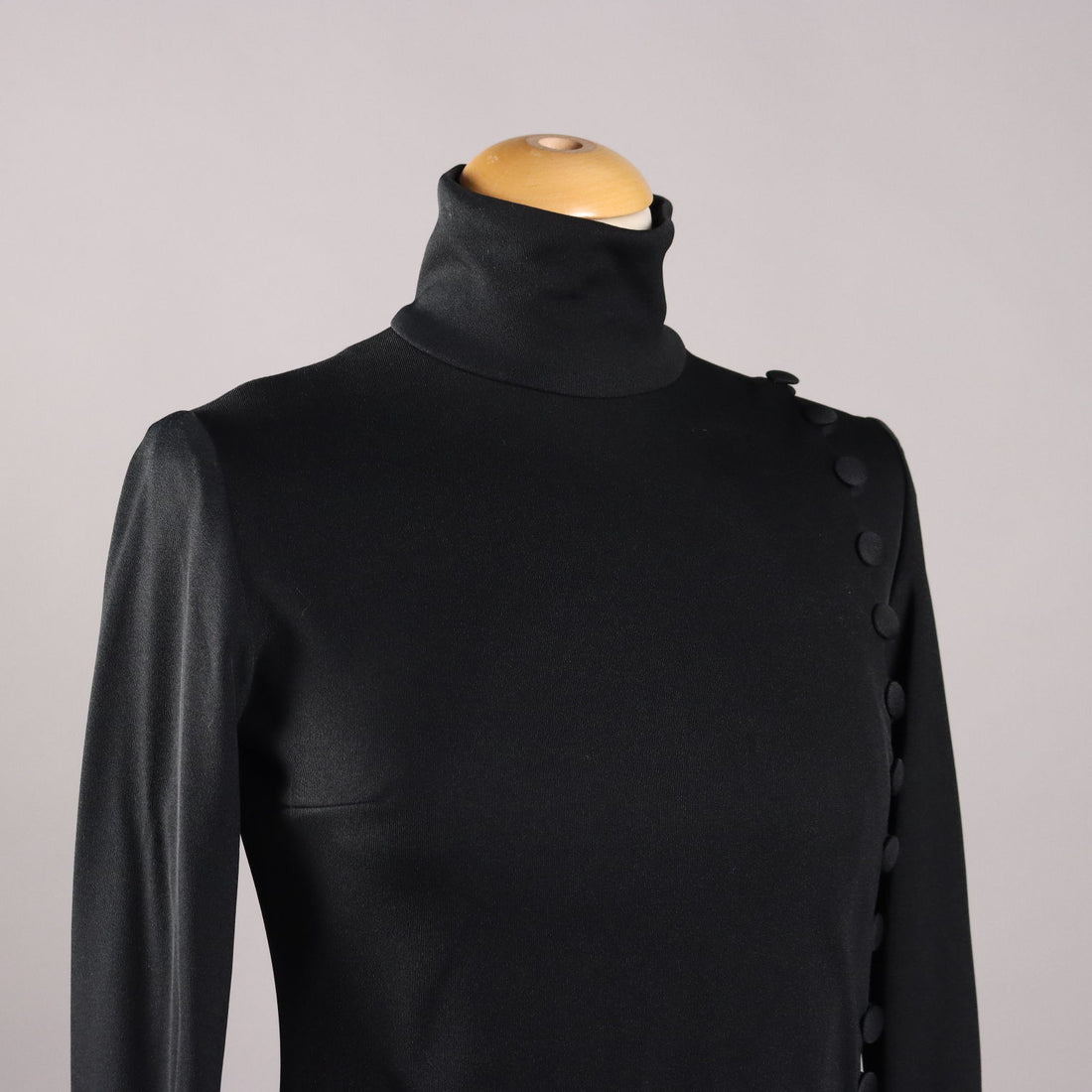 Vintage Long Black Dress Cloth UK Size 10 Italy 1970s - UK Size 10 | Clothing & House Linens  Vintage