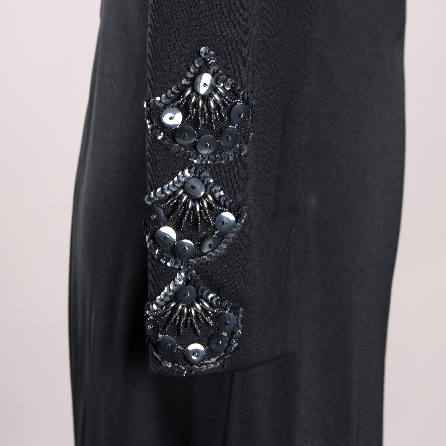 Vintage Long Black Dress Cloth UK Size 10 Italy 1970s - UK Size 10 | Clothing & House Linens  Vintage