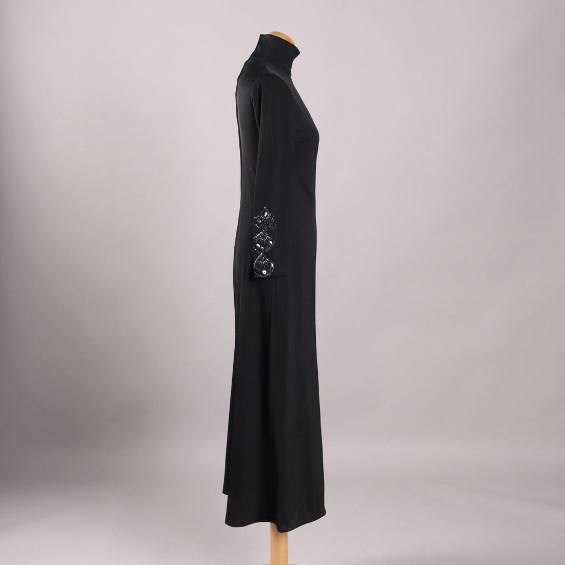 Vintage Long Black Dress Cloth UK Size 10 Italy 1970s - UK Size 10 | Clothing & House Linens  Vintage