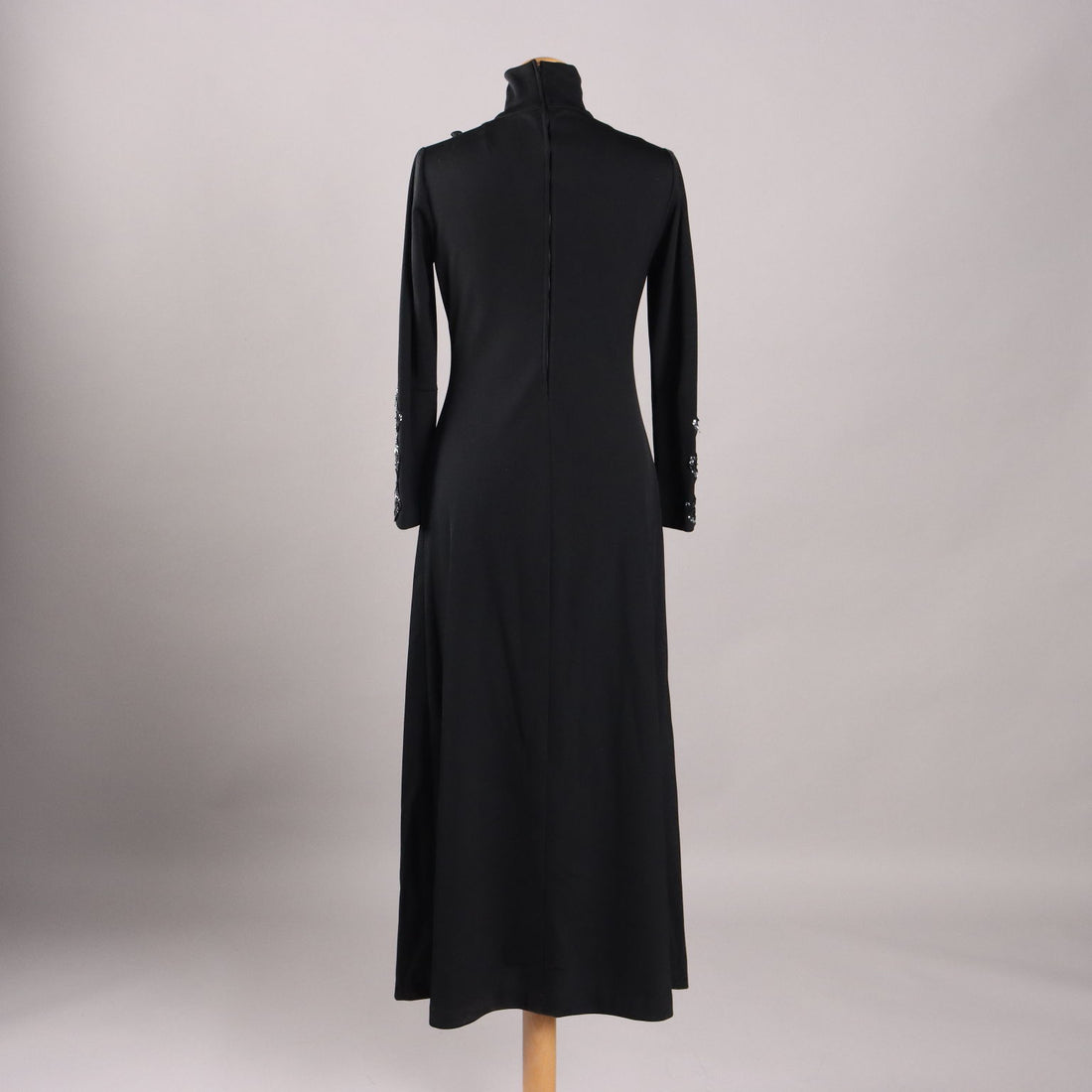 Vintage Long Black Dress Cloth UK Size 10 Italy 1970s - UK Size 10 | Clothing & House Linens  Vintage