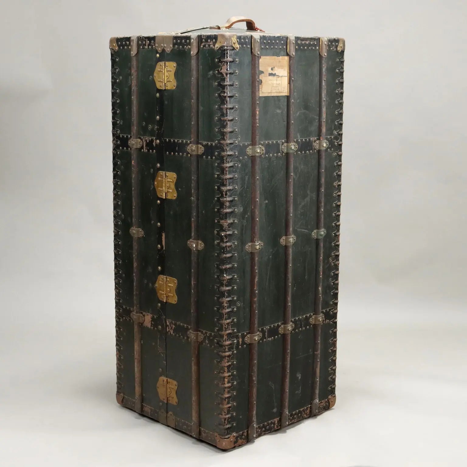 Vintage Travel Trunk Valigeria Inzaghi Leatherette Italy XX Century - Equipped Wardrobe | Clothing & House Linens | Vintage