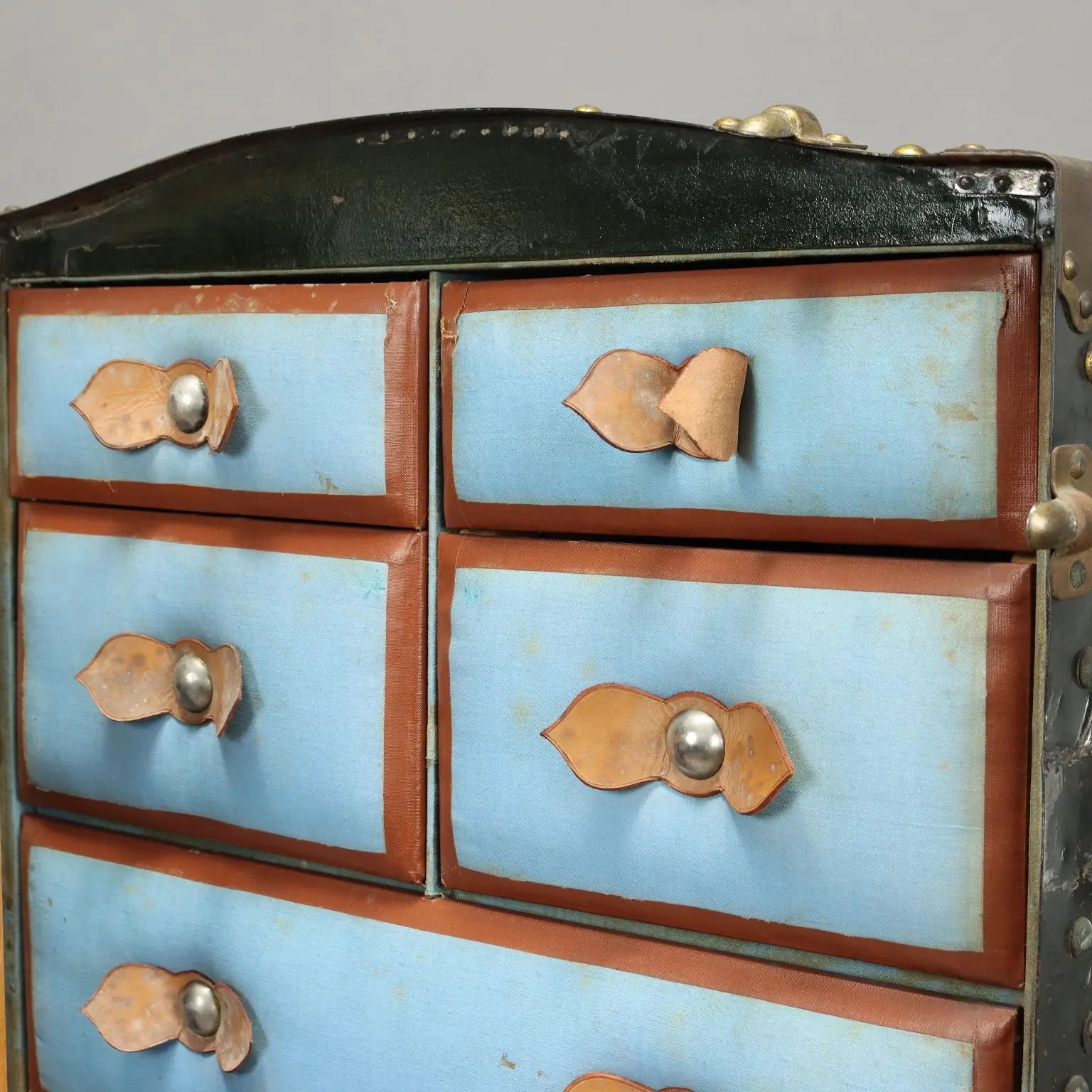 Vintage Travel Trunk Valigeria Inzaghi Leatherette Italy XX Century - Equipped Wardrobe | Clothing & House Linens | Vintage
