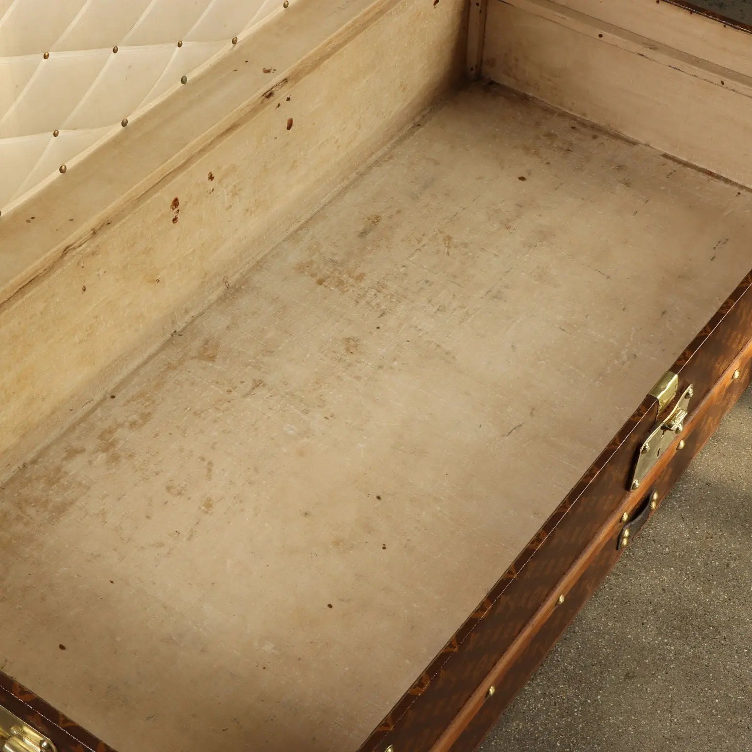 Antique Louis Vuitton Wardrobe Trunk Jacquard Canvas 1910