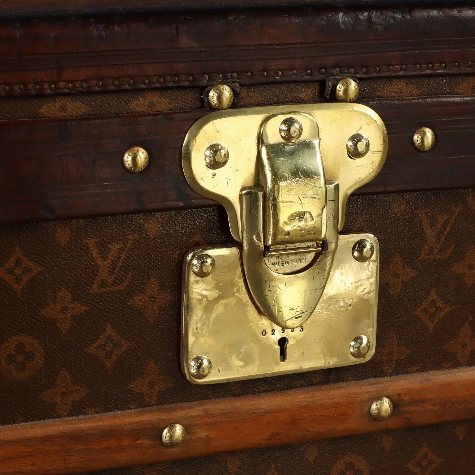 Antique Louis Vuitton Wardrobe Trunk Jacquard Canvas 1910