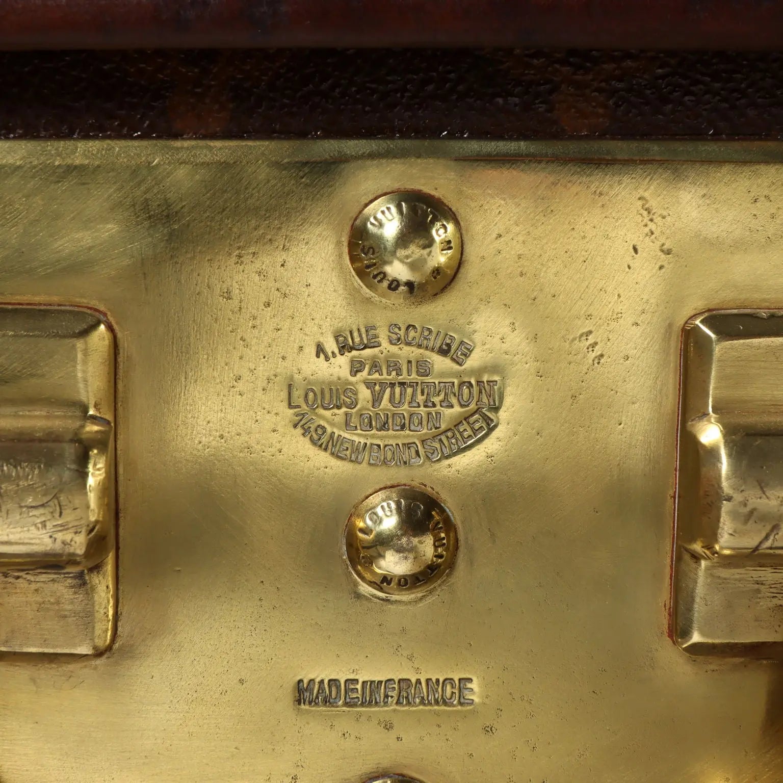 Antique Louis Vuitton Wardrobe Trunk Jacquard Canvas 1910
