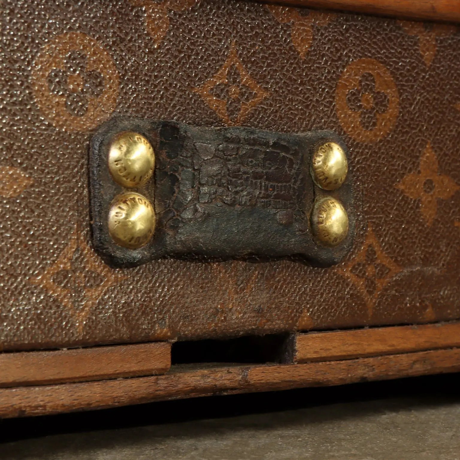 Antique Louis Vuitton Wardrobe Trunk Jacquard Canvas 1910