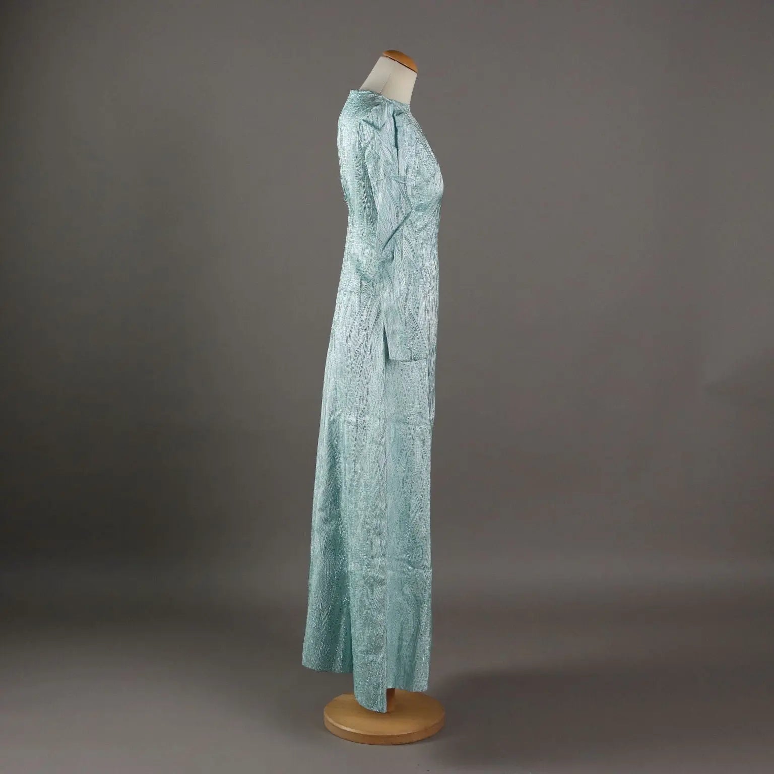 Vintage Dress Green Lamé Fabric UK Size 10 Italy 1960s-1970s - UK Size 10 | Clothing & House Linens | Vintage