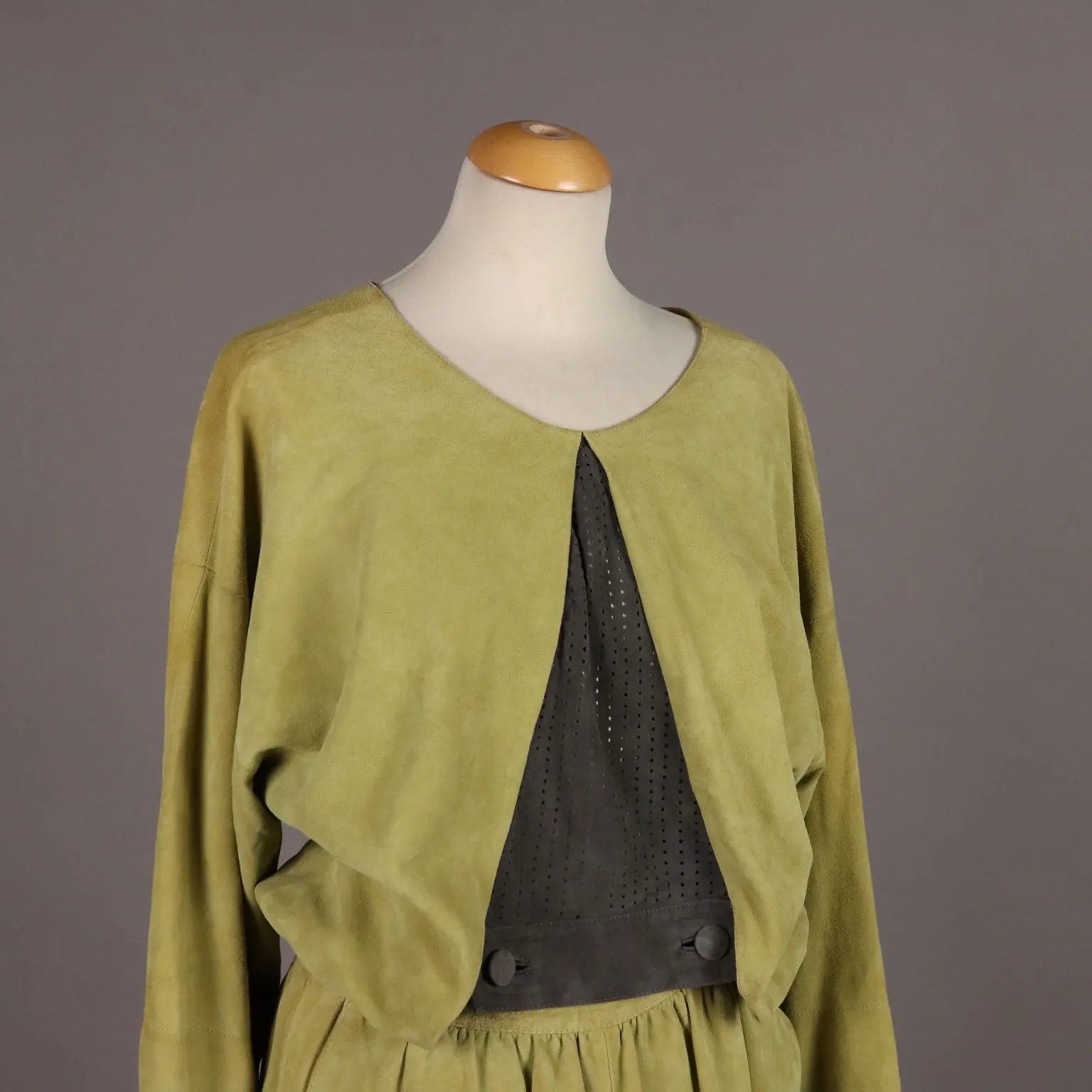 Vintage Suit Franca Mossini Suede UK Size 10 Italy 1980s-1990s - UK Size 10 | Clothing & House Linens | Vintage
