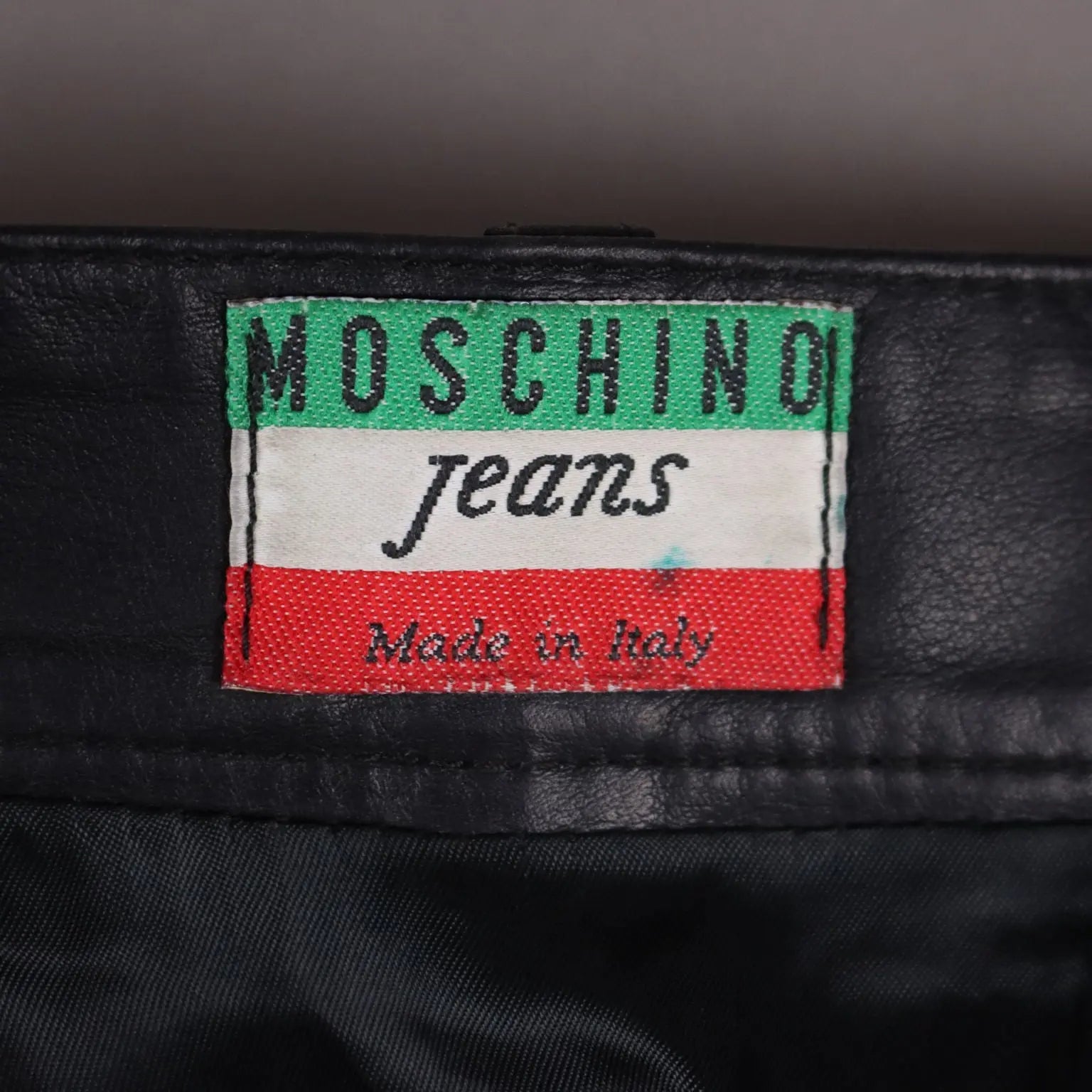 Moschino Vintage Skirt Leather UK Size 10 Italy 1980s-1990s - UK Size 10 | Clothing & House Linens | Vintage