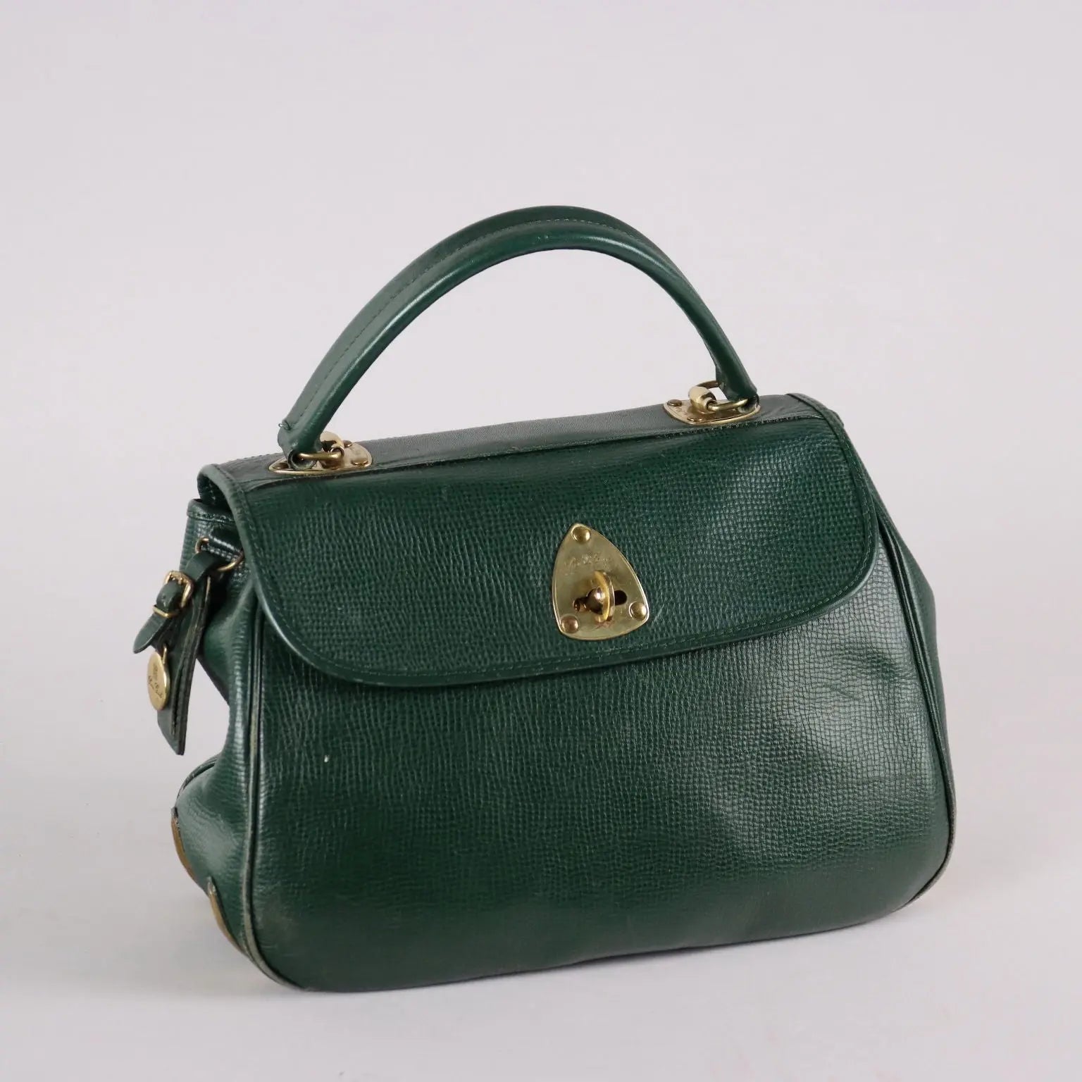 Vintage Bag Piero Guidi Green Leather Italy 1980s | Clothing & House Linens | Vintage
