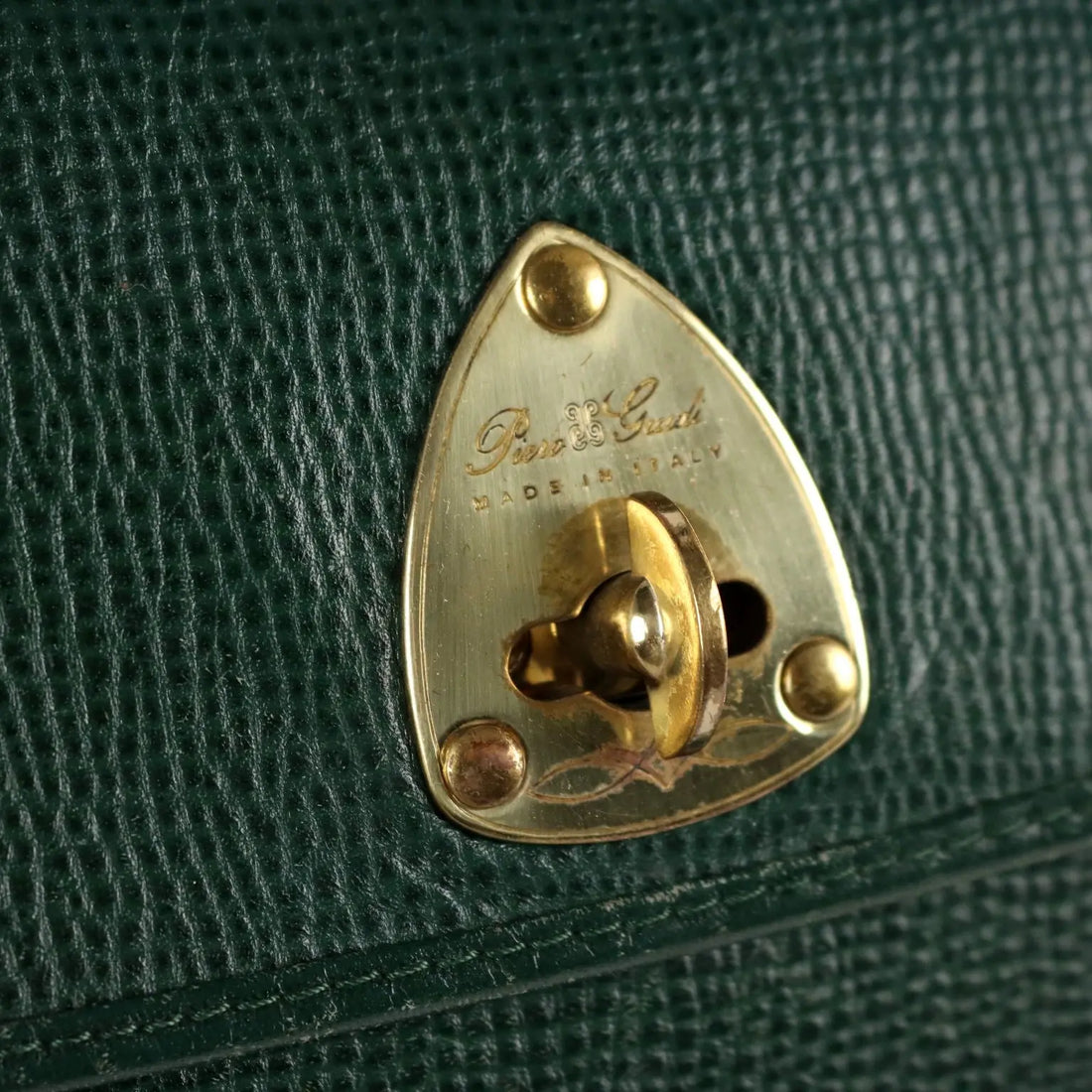 Vintage Bag Piero Guidi Green Leather Italy 1980s | Clothing & House Linens | Vintage