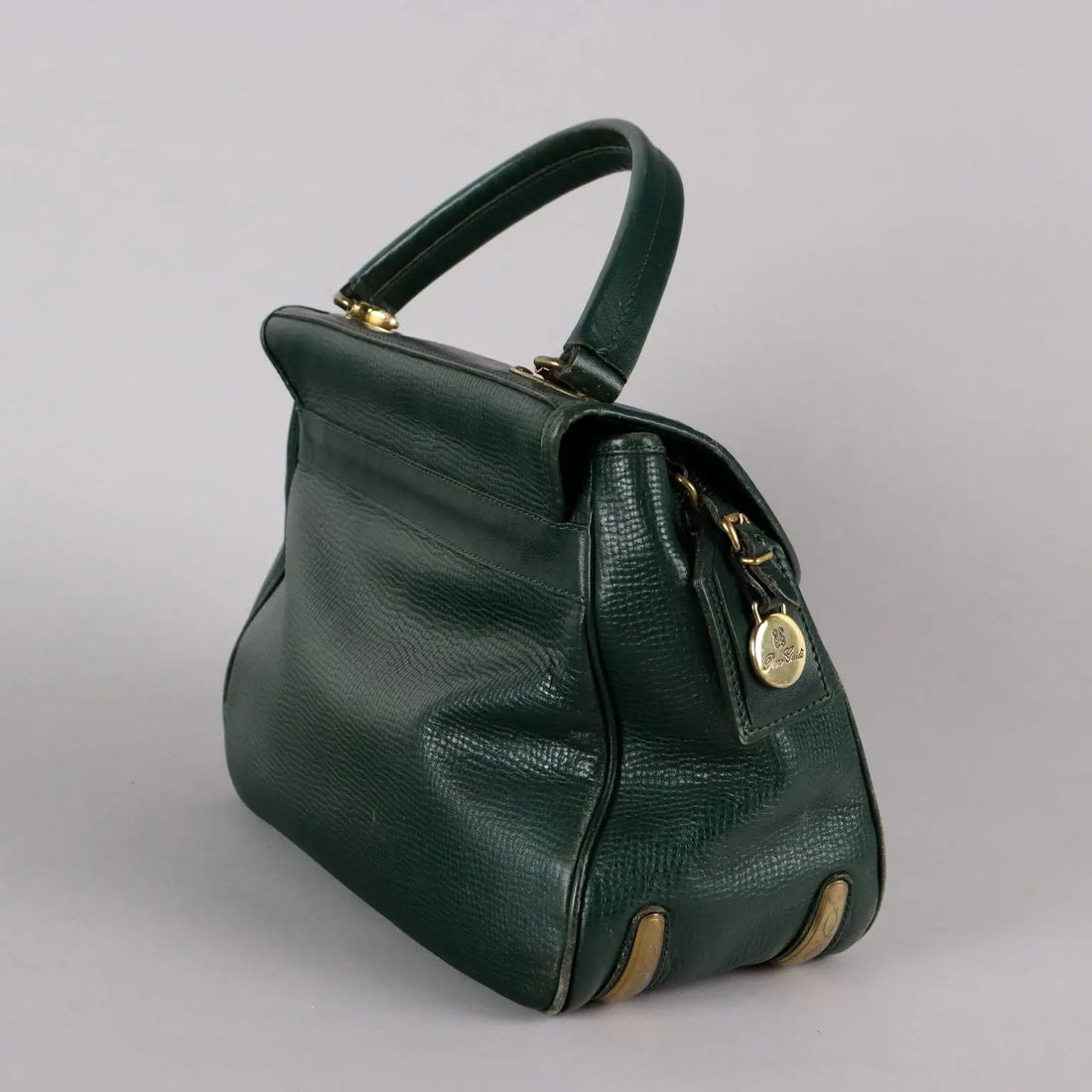 Vintage Bag Piero Guidi Green Leather Italy 1980s | Clothing & House Linens | Vintage