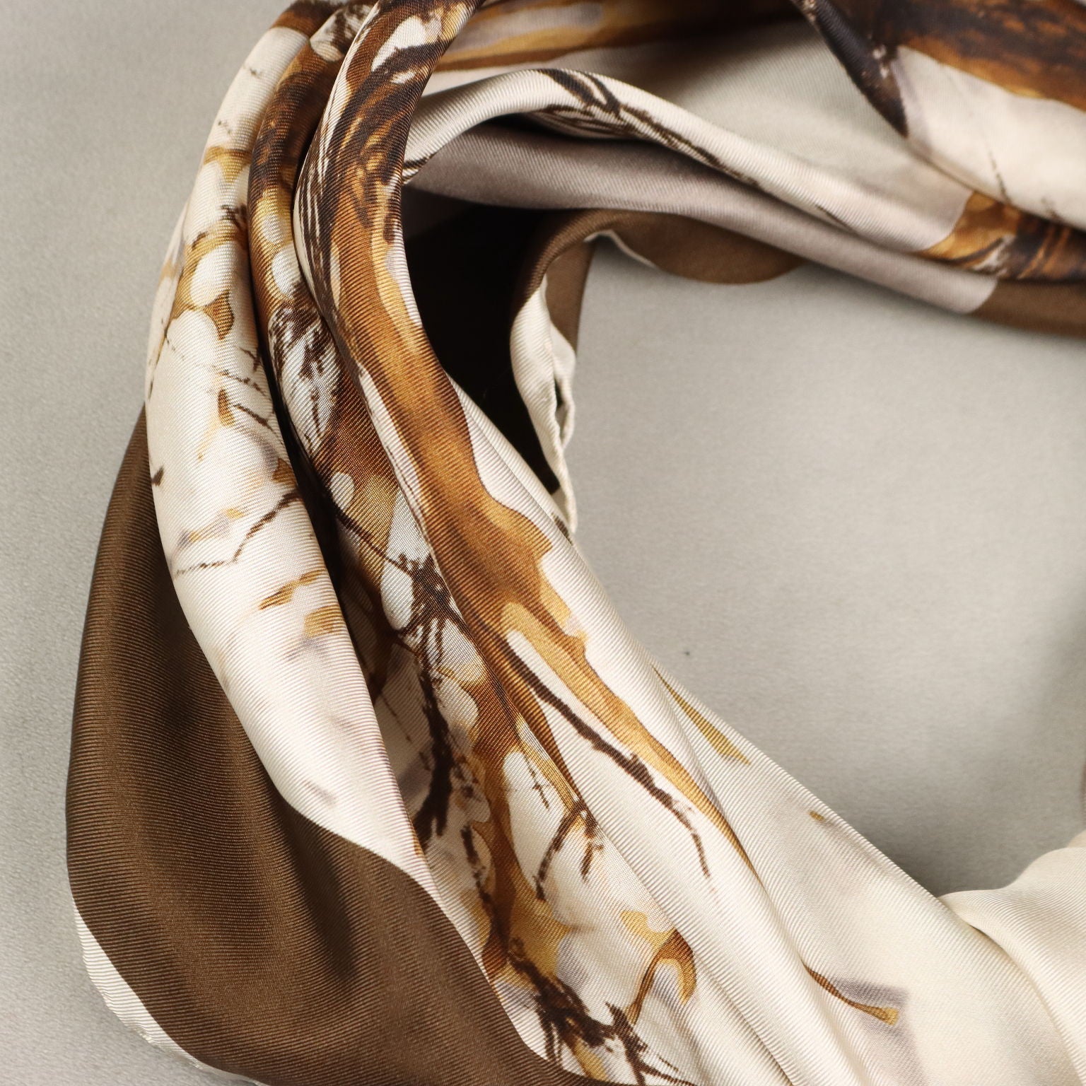 Vintage Louis Vuitton Scarf Autumn Tree Silk France 1970s