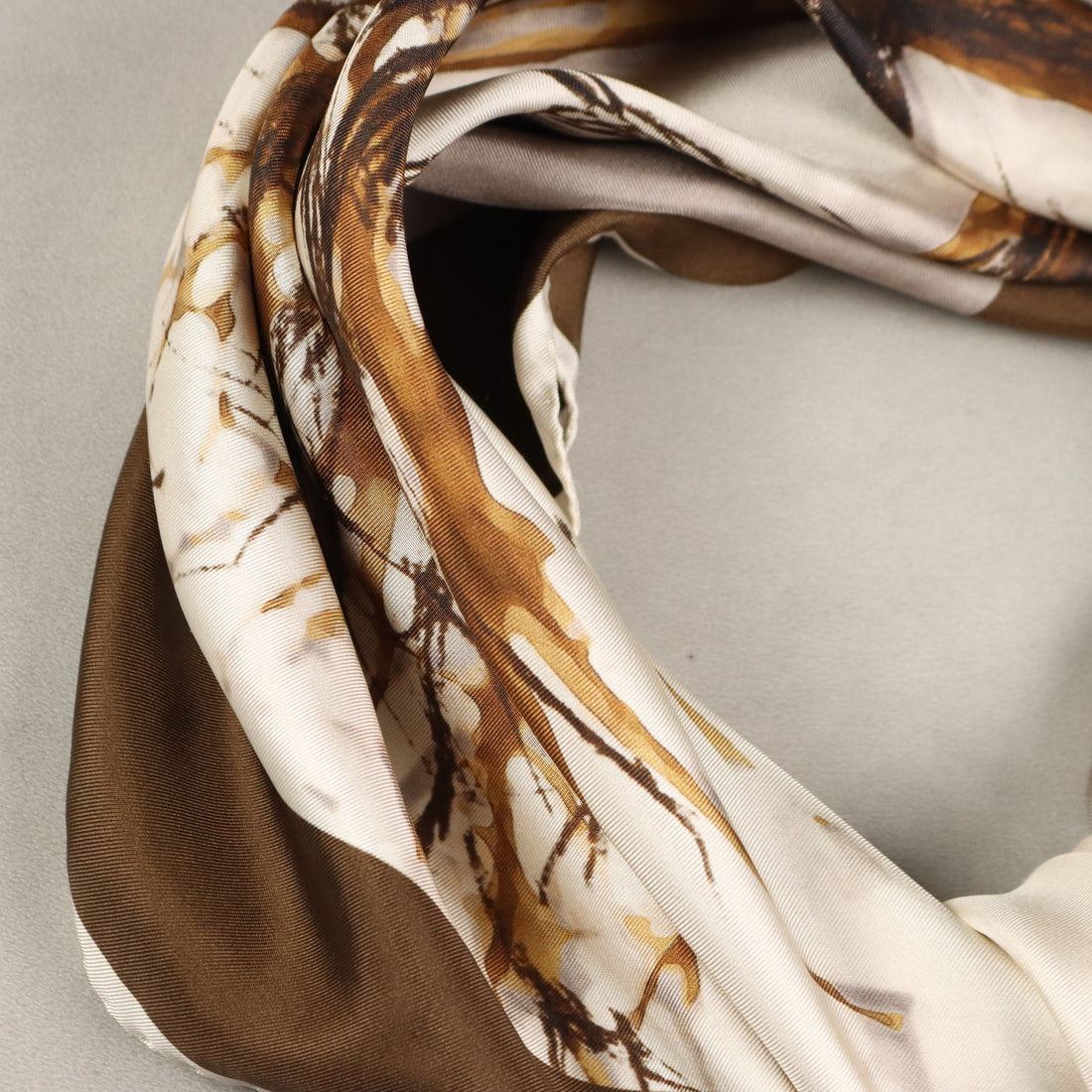 Vintage Louis Vuitton Scarf Autumn Tree Silk France 1970s