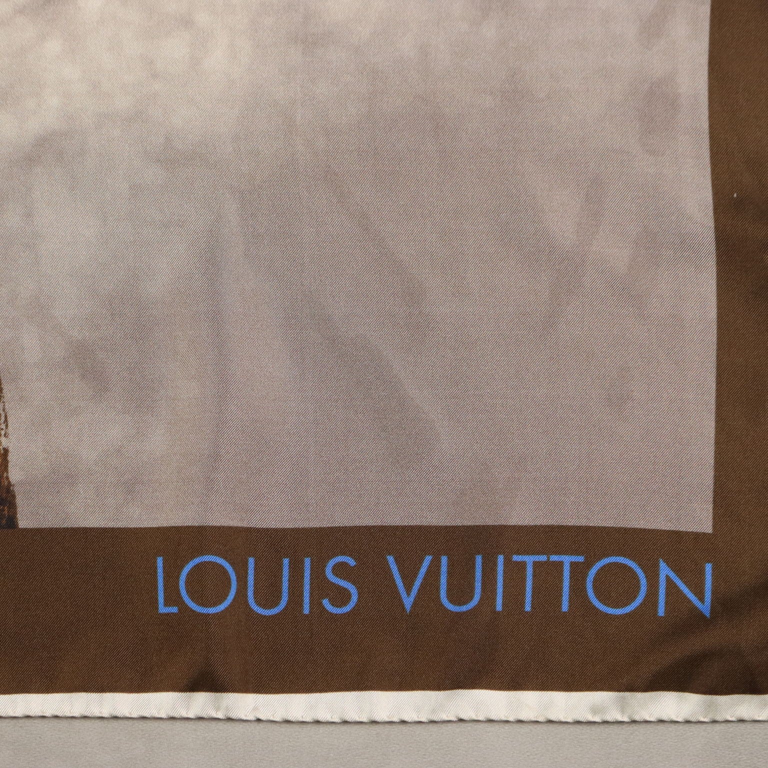 Vintage Louis Vuitton Scarf Autumn Tree Silk France 1970s