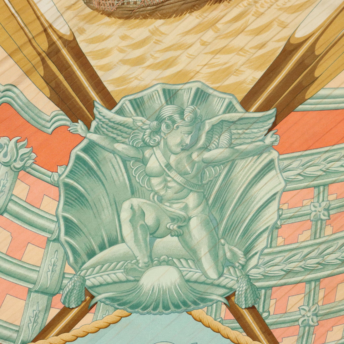 Hermès Nautical Scarf Vintage Coloured Silk by Julie Abadie