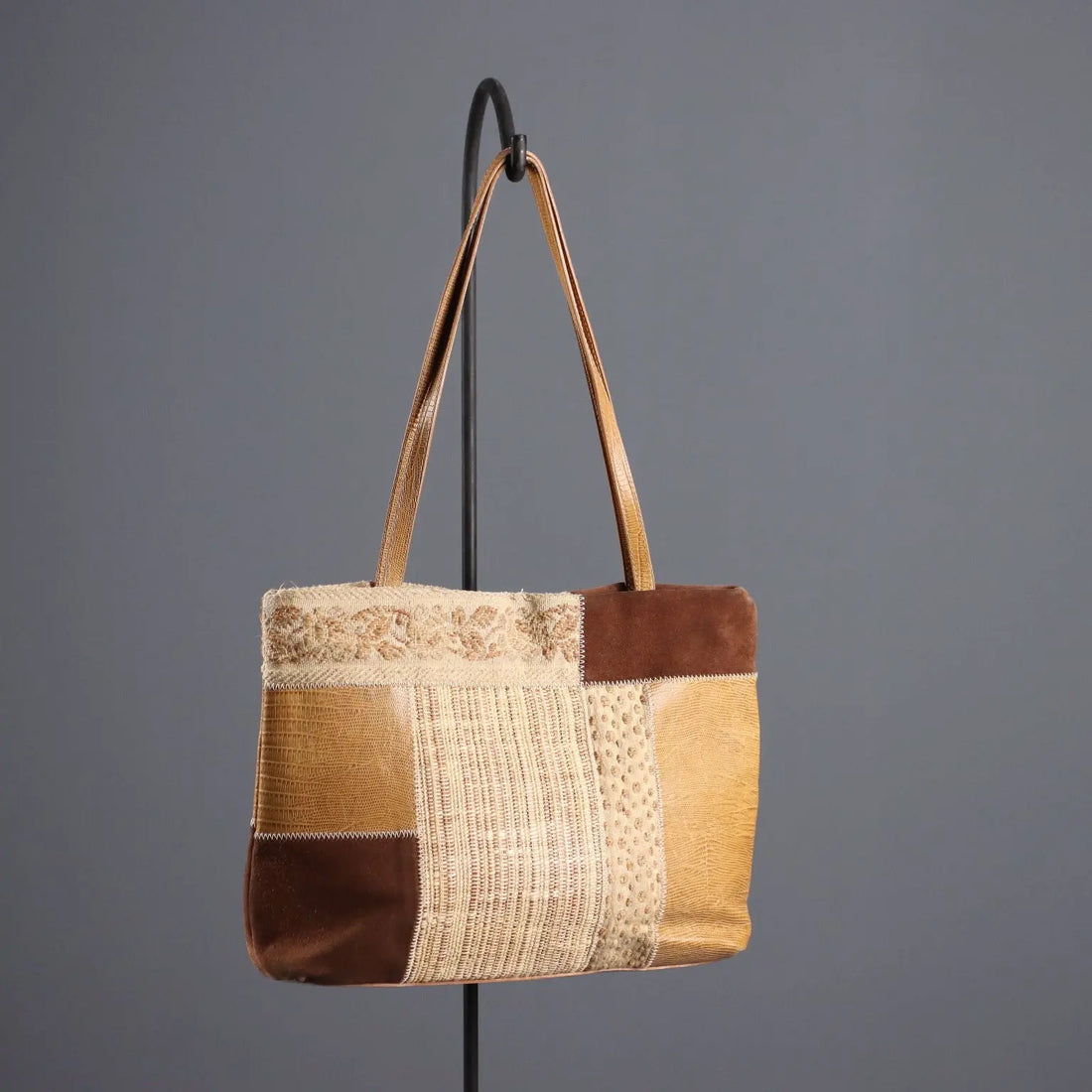 Maliparmi Vintage Bag Patchwork Canvas Leather Italy 1990s | Clothing & House Linens | Vintage