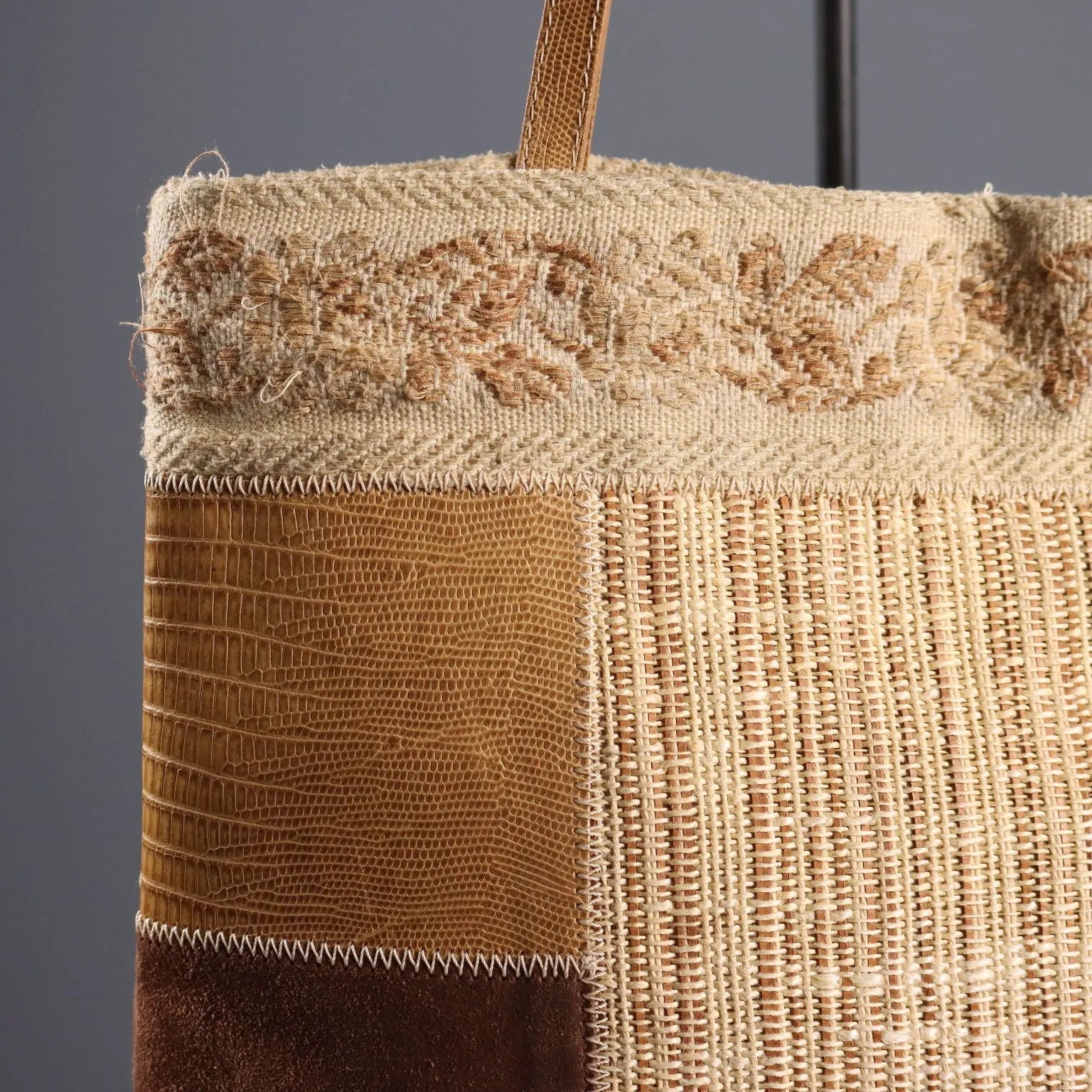 Maliparmi Vintage Bag Patchwork Canvas Leather Italy 1990s | Clothing & House Linens | Vintage