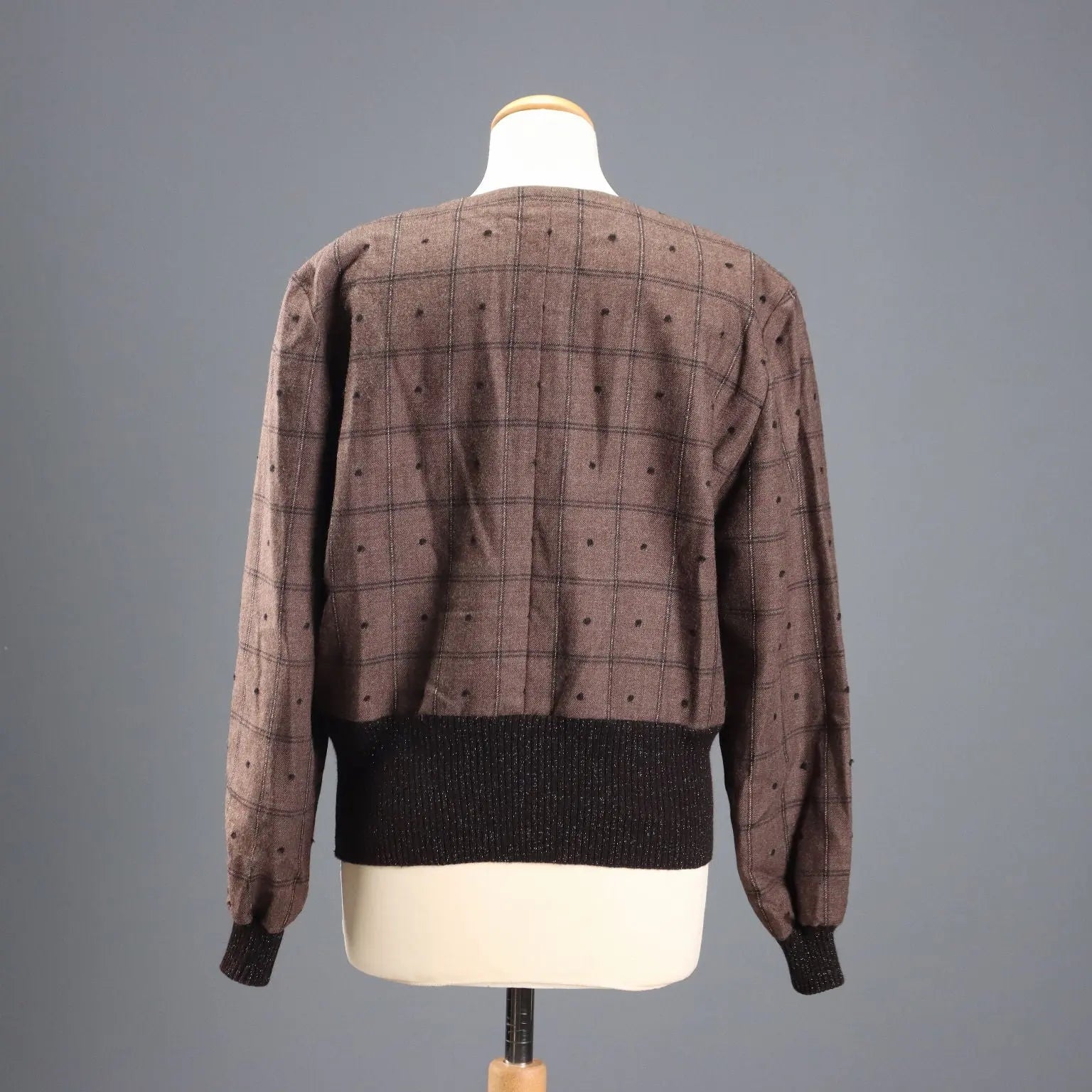 Capucine Blouse Vintage Wool with Print UK Size 14 Italy 1970s-1980s - UK Size 14 | Clothing & House Linens | Vintage