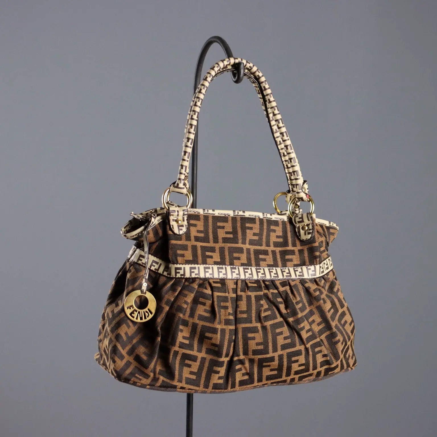 Vintage Fendi Chef Bag Leather Iridescent Fabric Italy 1960s-70s | Clothing & House Linens | Vintage