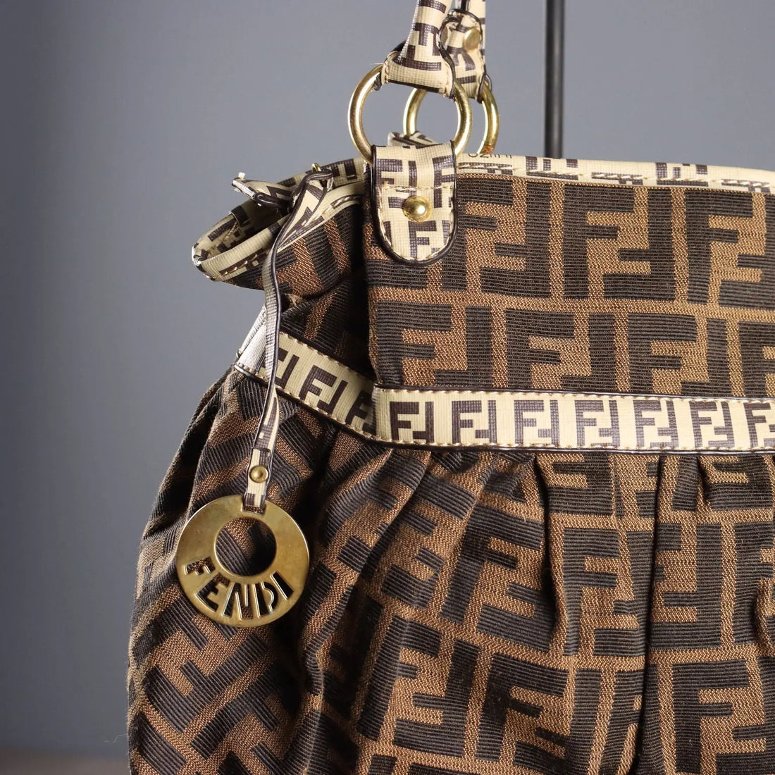 Vintage Fendi Chef Bag Leather Iridescent Fabric Italy 1960s-70s | Clothing & House Linens | Vintage