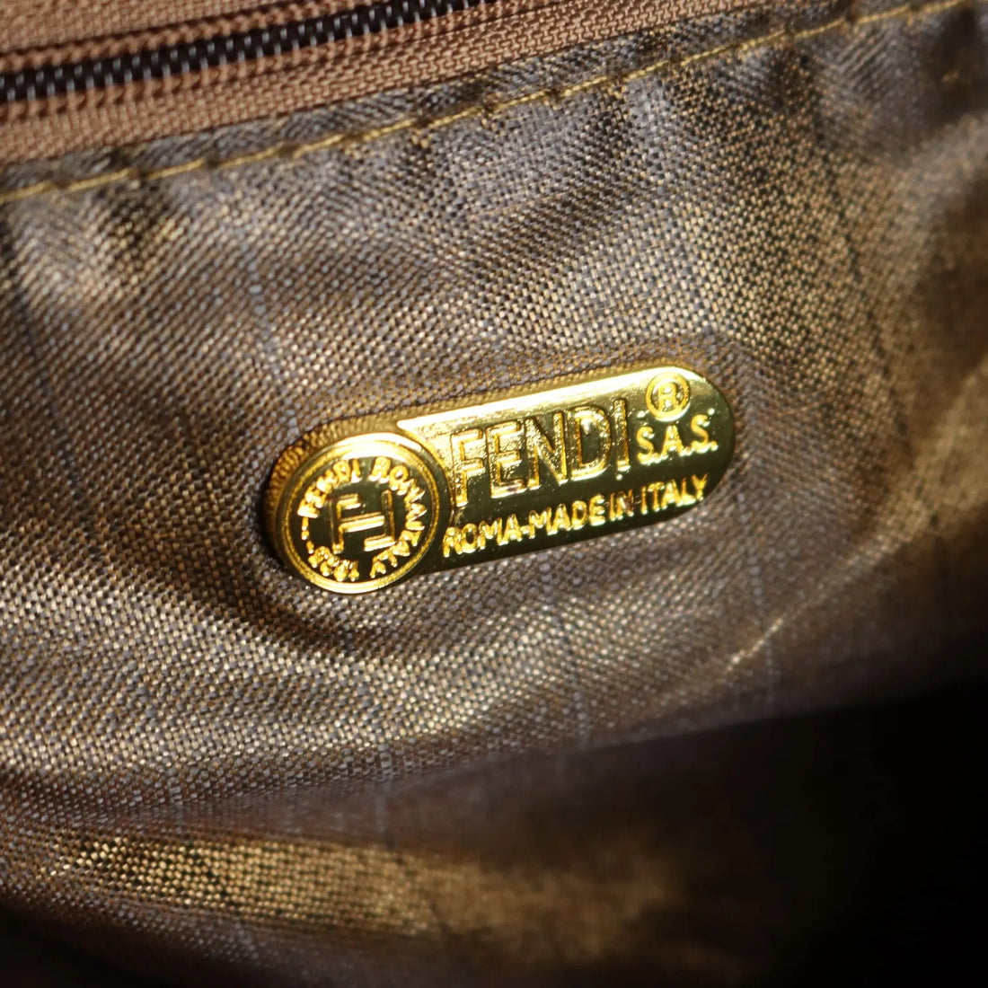 Vintage Fendi Chef Bag Leather Iridescent Fabric Italy 1960s-70s | Clothing & House Linens | Vintage