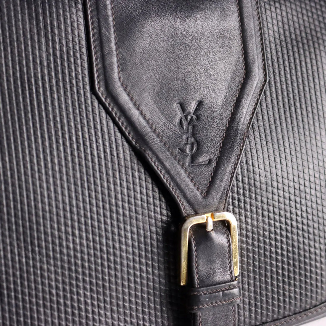 Vintage Bag Yves Saint Laurent Black Leather Italy 1970s-1980s | Clothing & House Linens | Vintage