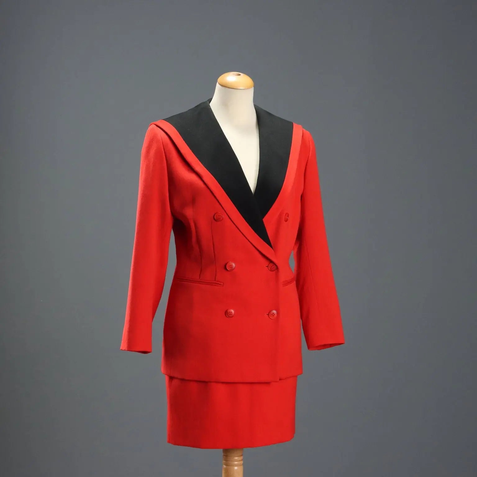Vintage Kenzo Suit Pure Red Wool UK Size 10/12 France 1990s - UK Size 10/12 | Clothing & House Linens | Vintage