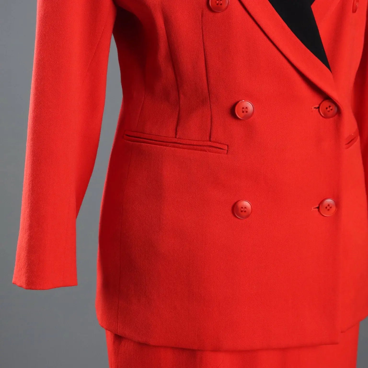 Vintage Kenzo Suit Pure Red Wool UK Size 10/12 France 1990s - UK Size 10/12 | Clothing & House Linens | Vintage