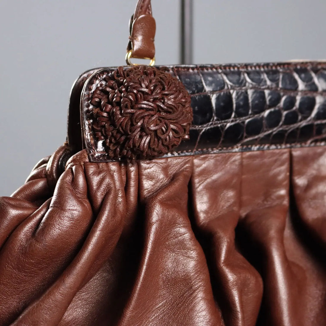 Aldo Zanette Vintage Leather Bag Handmade Italy 1970s-1980s | Clothing & House Linens | Vintage